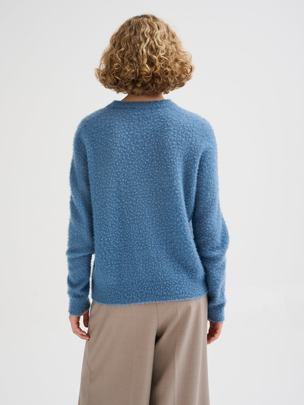 Cashmere and silk Casentino-effect sweater