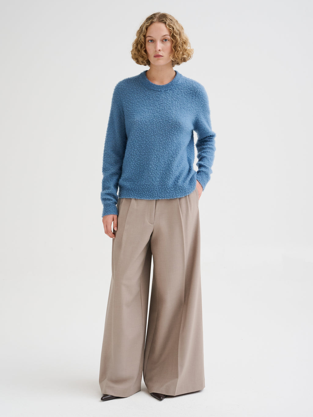 Cashmere and silk Casentino-effect sweater
