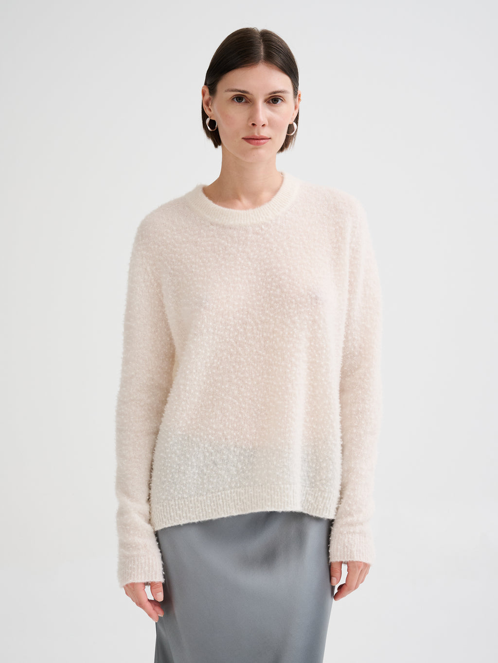 Cashmere and silk Casentino-effect sweater