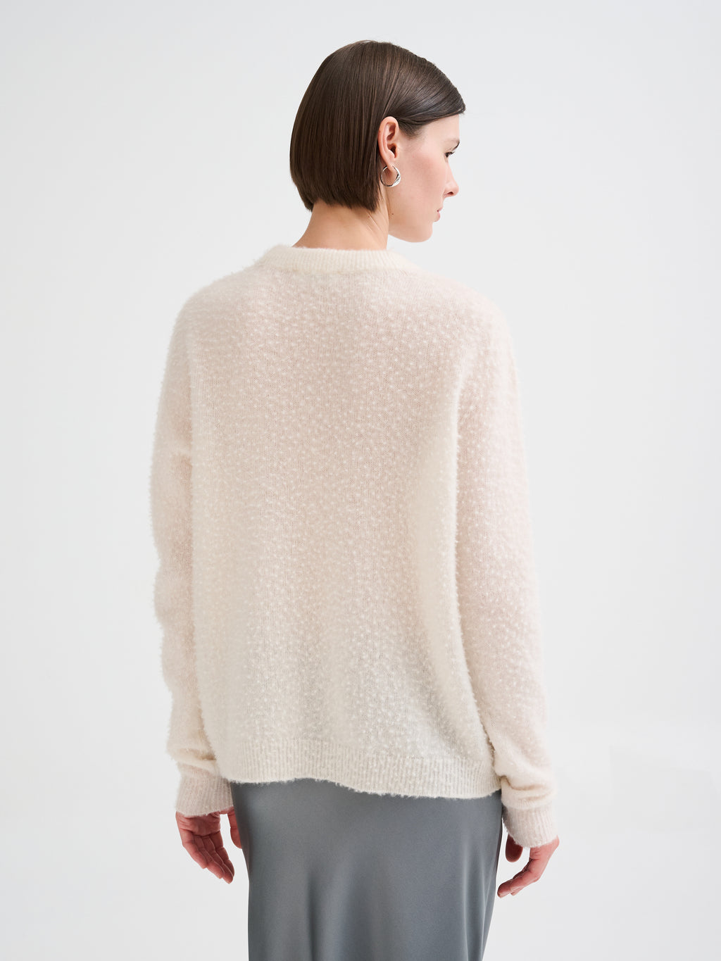 Cashmere and silk Casentino-effect sweater