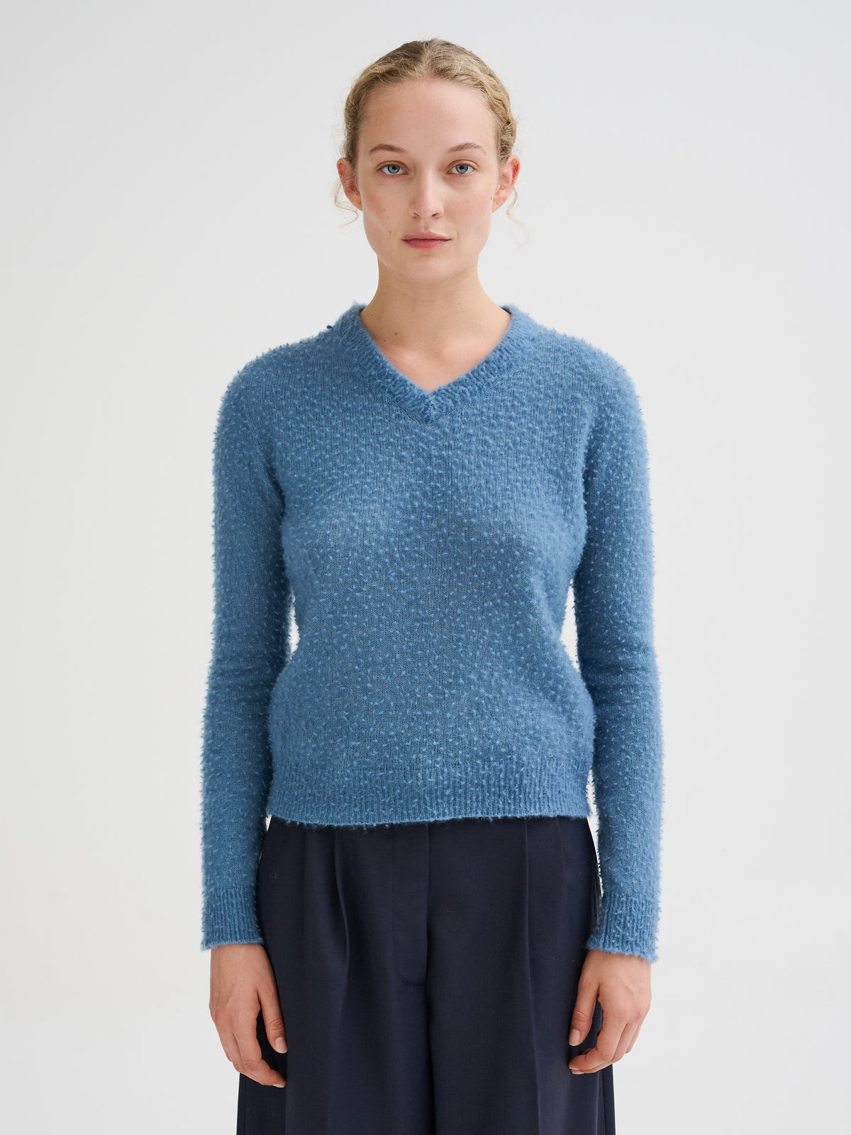 Cashmere and silk Casentino-effect V-neck sweater