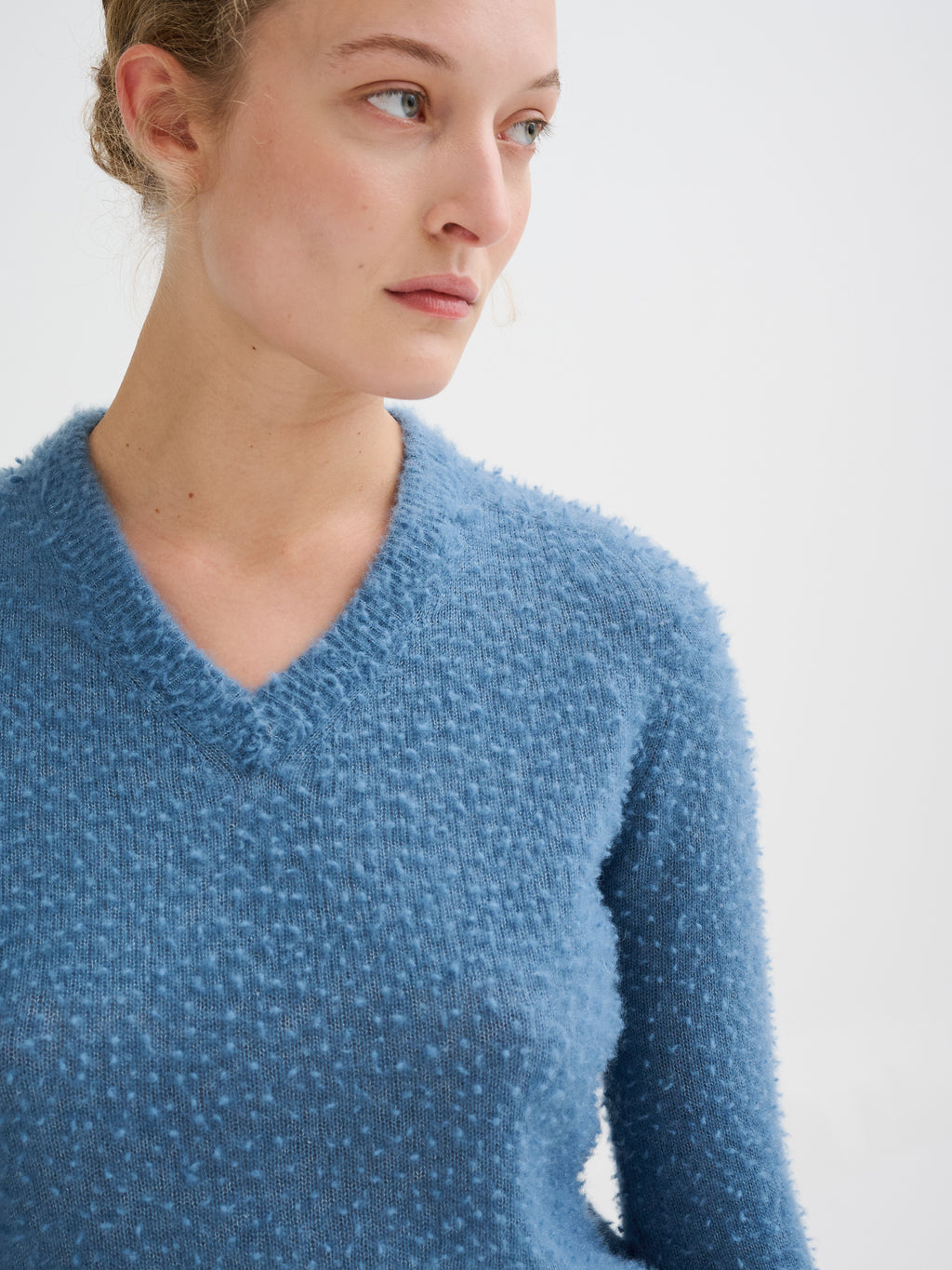 Cashmere and silk Casentino-effect V-neck sweater
