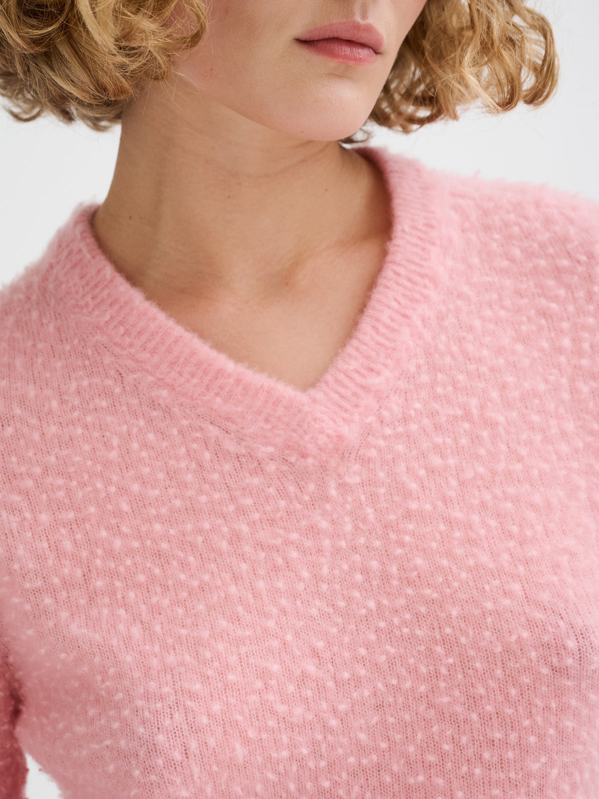Cashmere and silk Casentino-effect V-neck sweater
