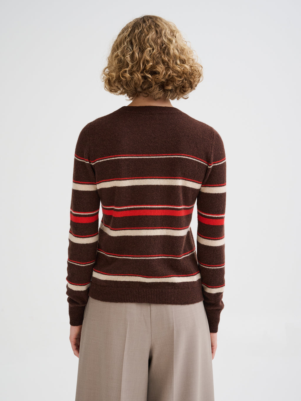 Striped cashmere and silk sweater