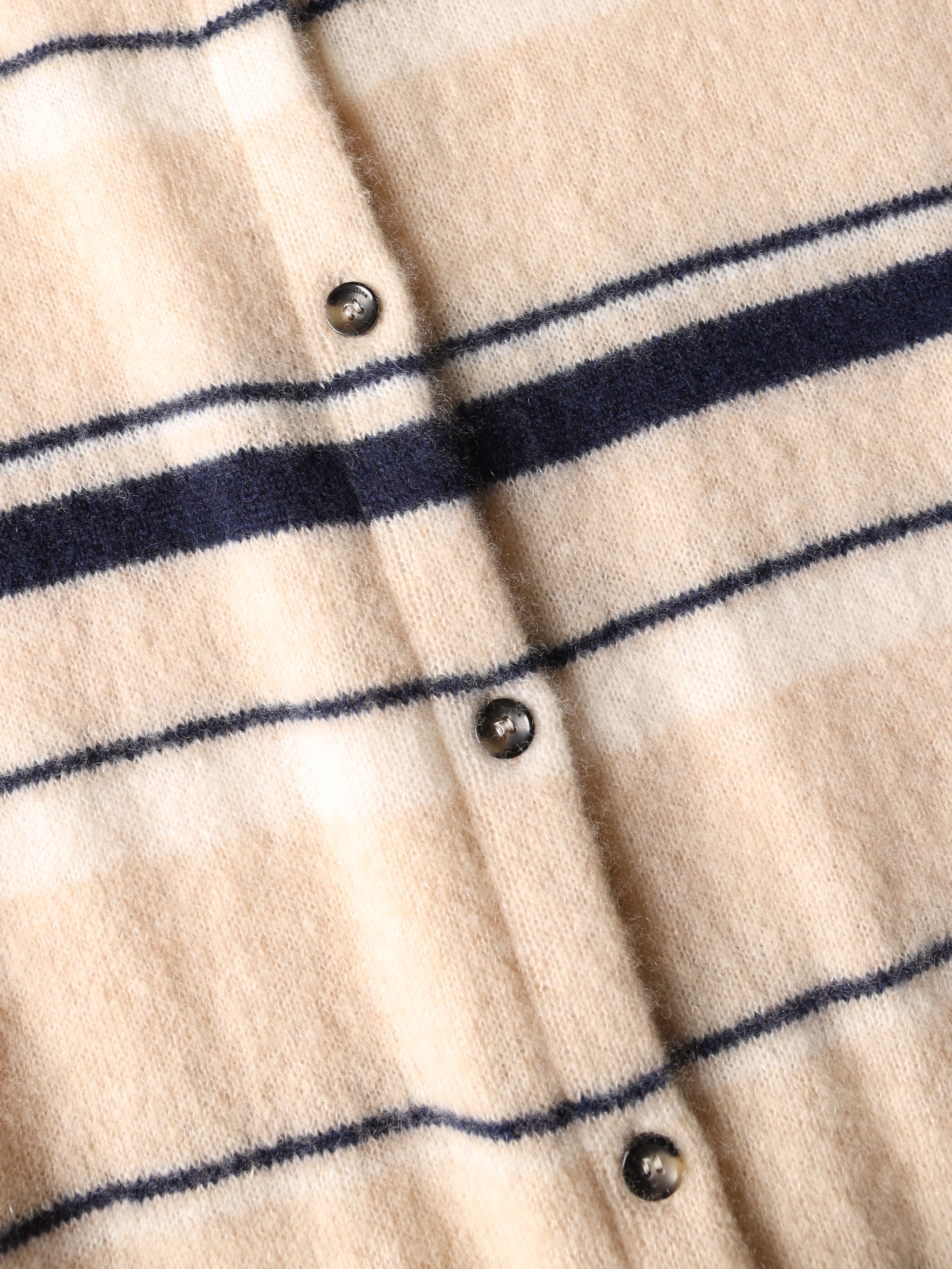 Striped cashmere and silk knit shirt