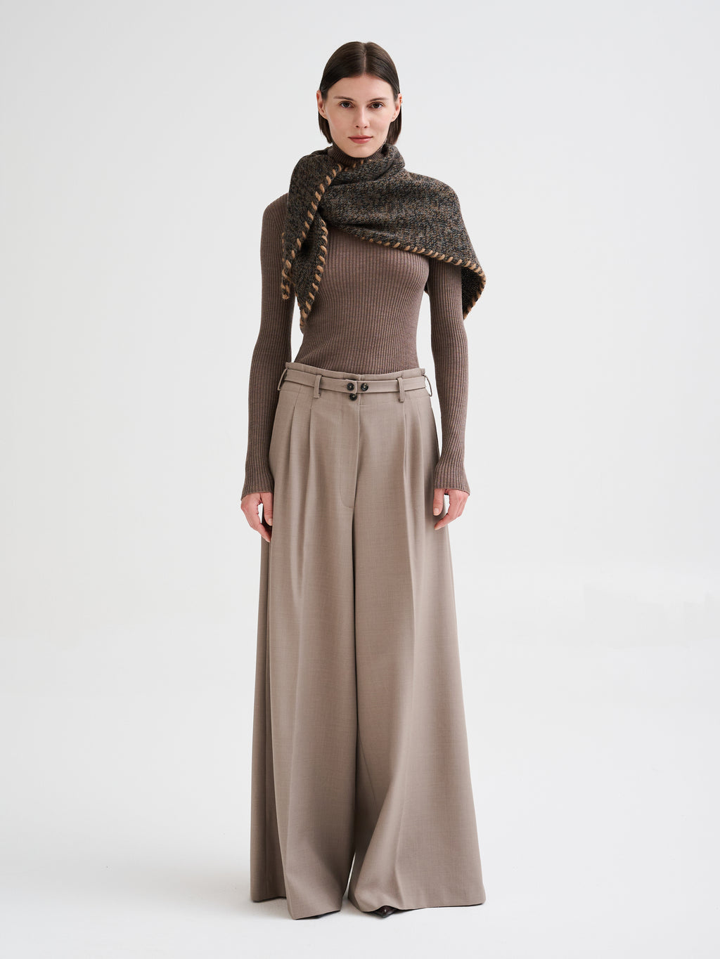 Merino wool ribbed turtleneck