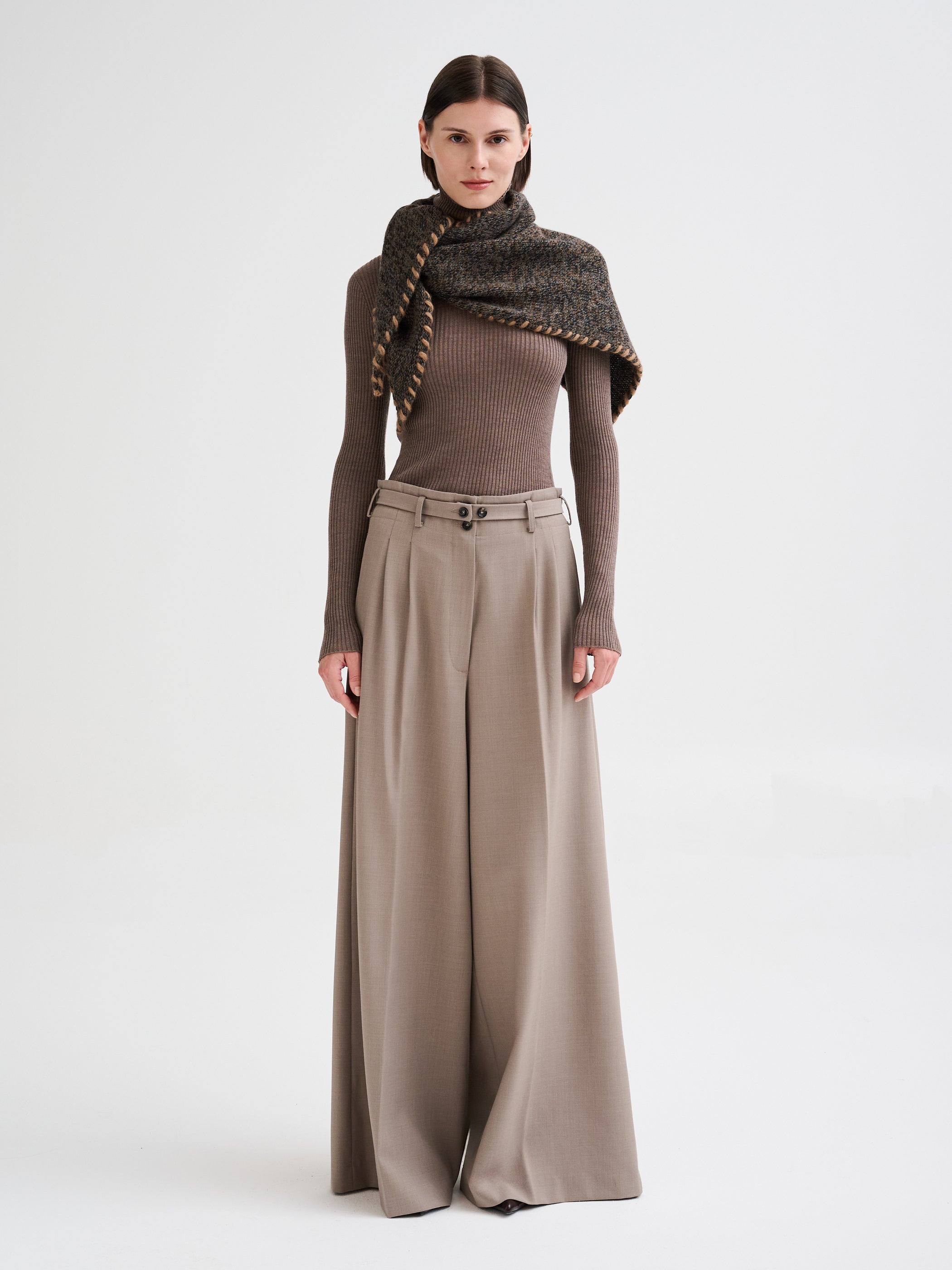 Merino wool ribbed turtleneck