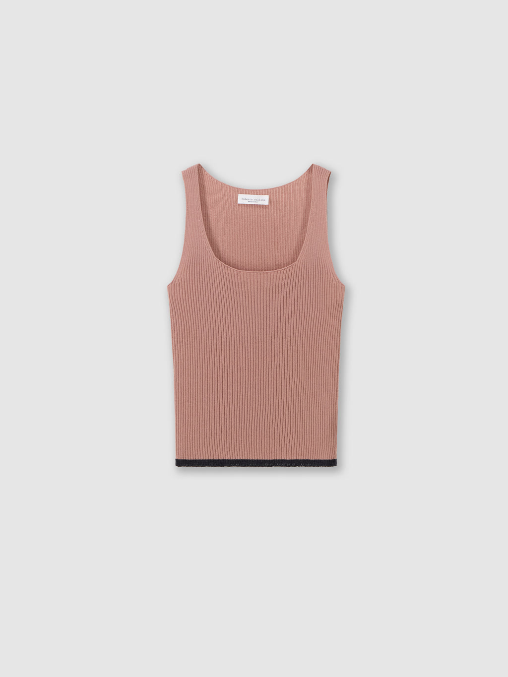 Merino wool ribbed top
