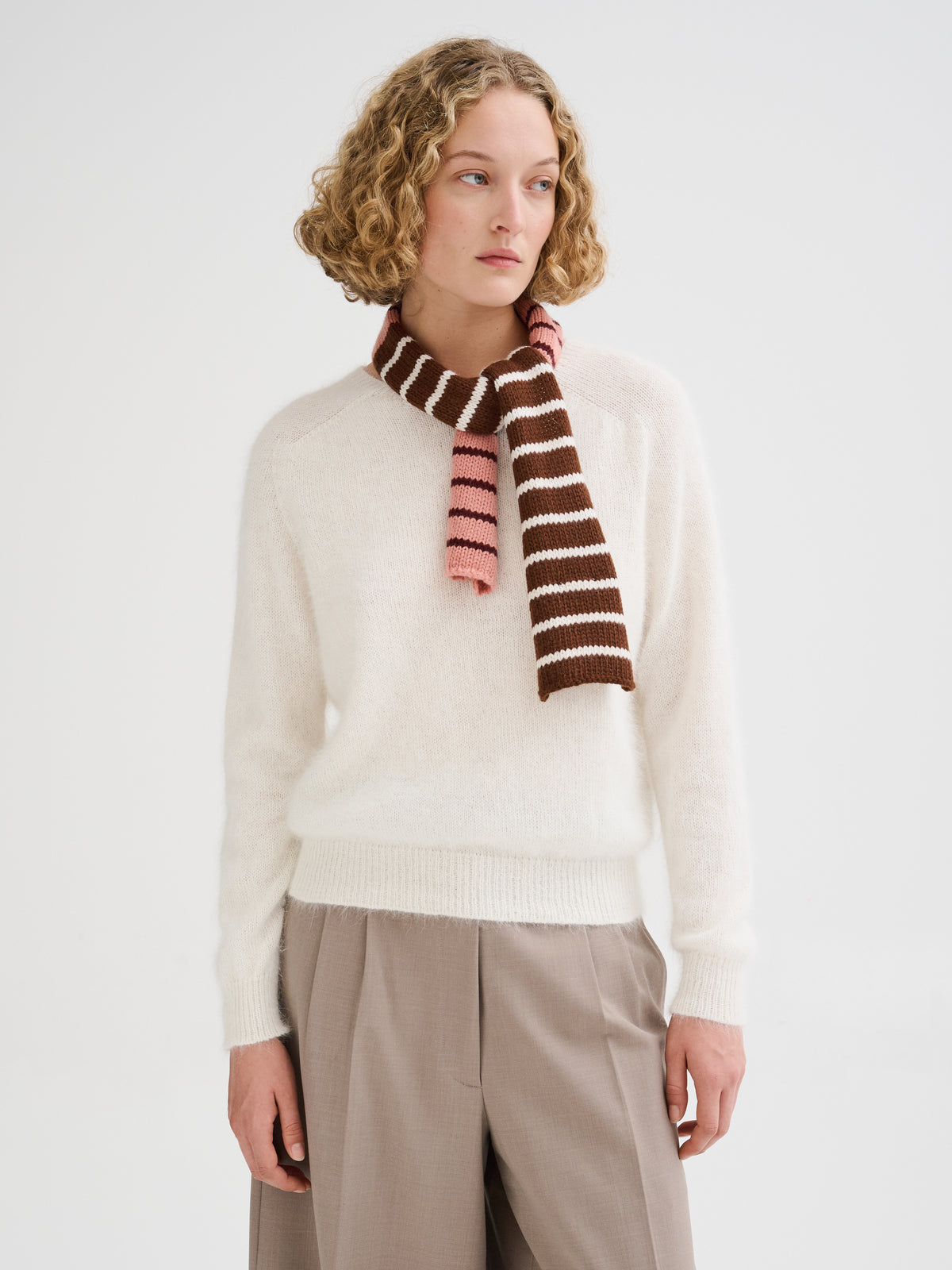 Mini merino wool scarf