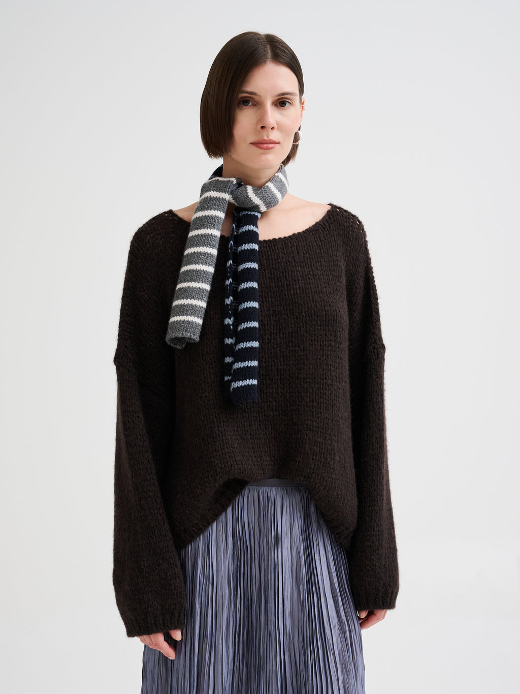 Mini merino wool scarf