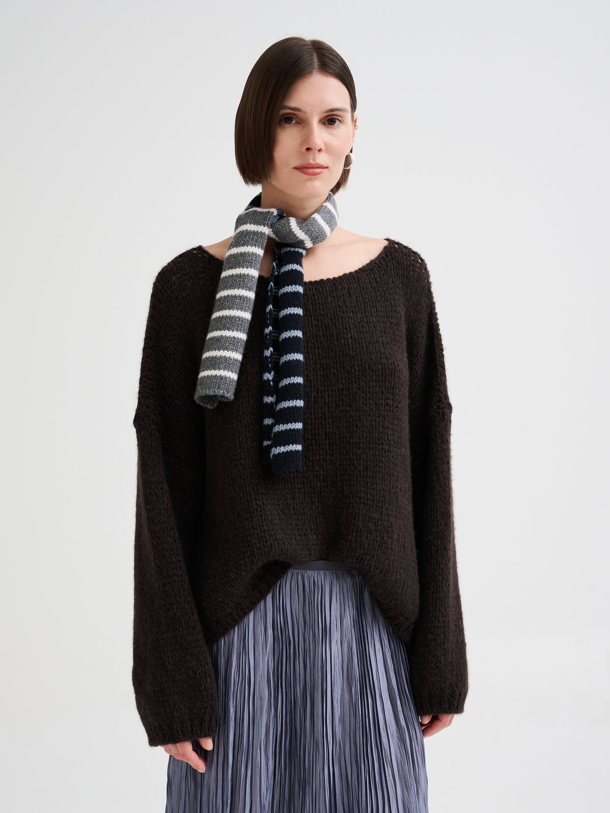 Mini merino wool scarf