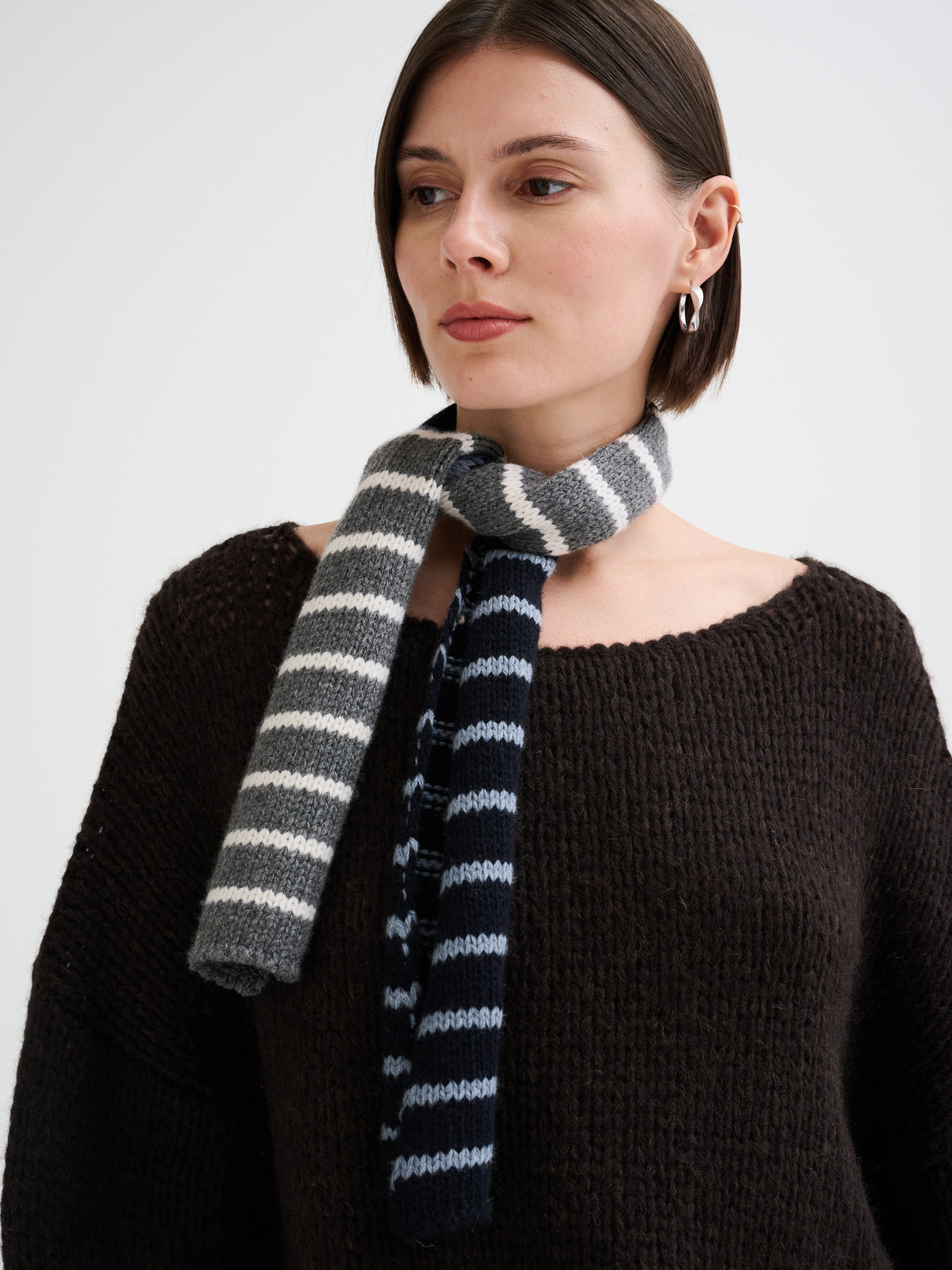 Mini merino wool scarf