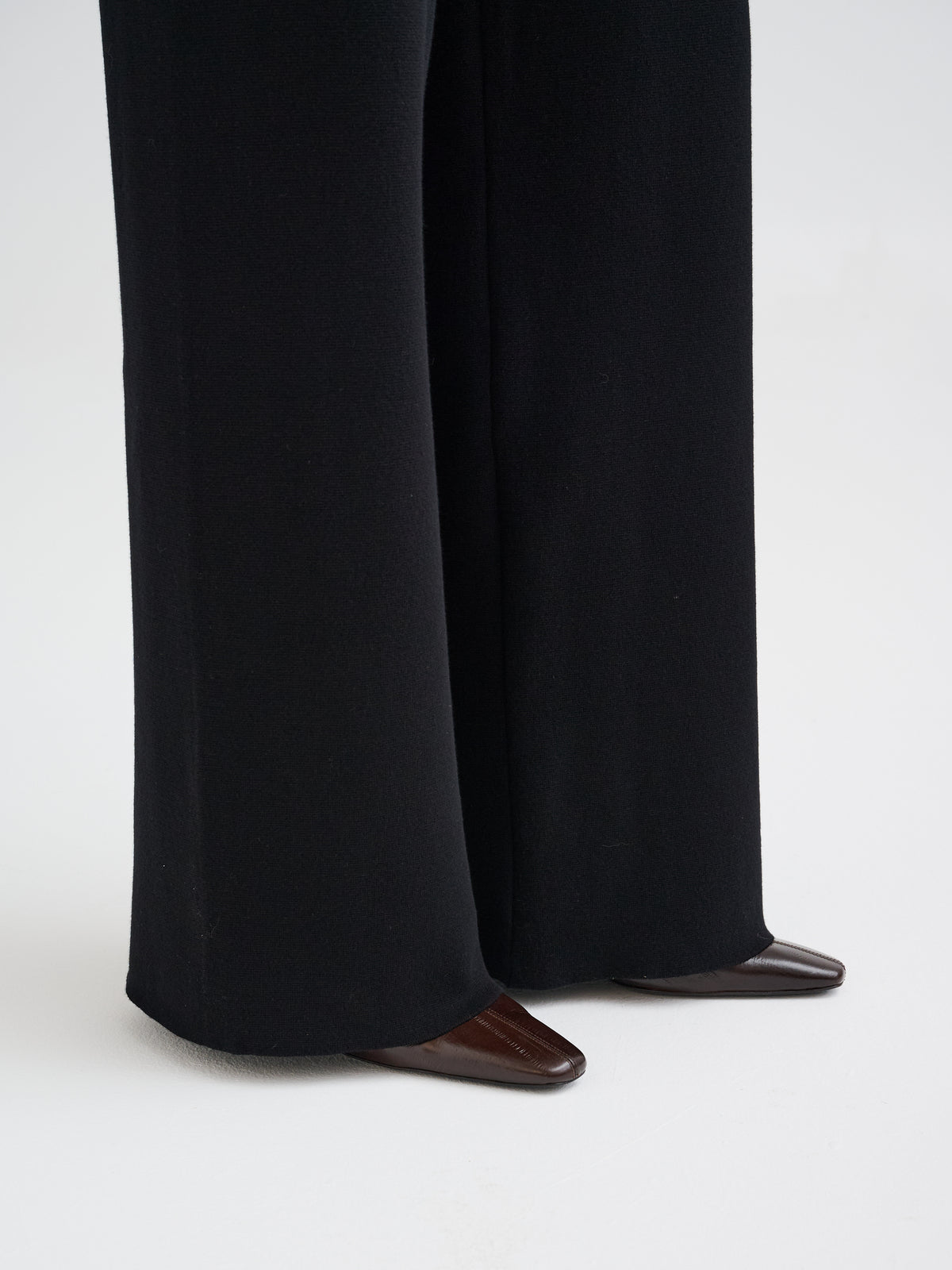 Merino wool knit trousers