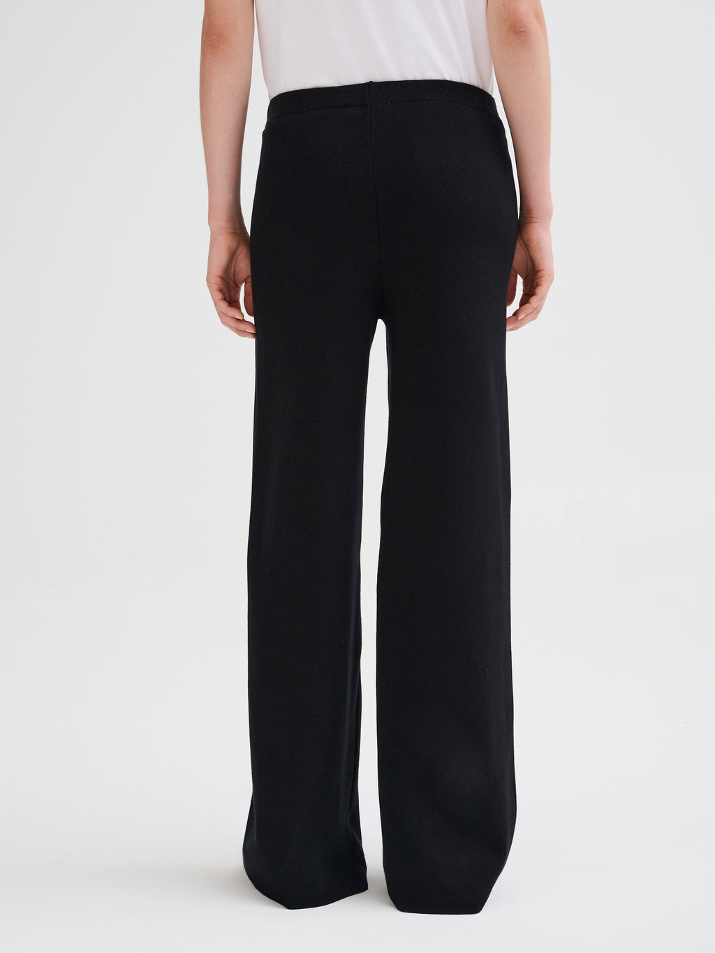 Merino wool knit trousers