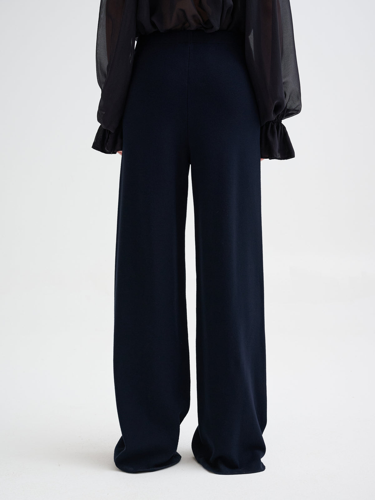 Merino wool knit trousers