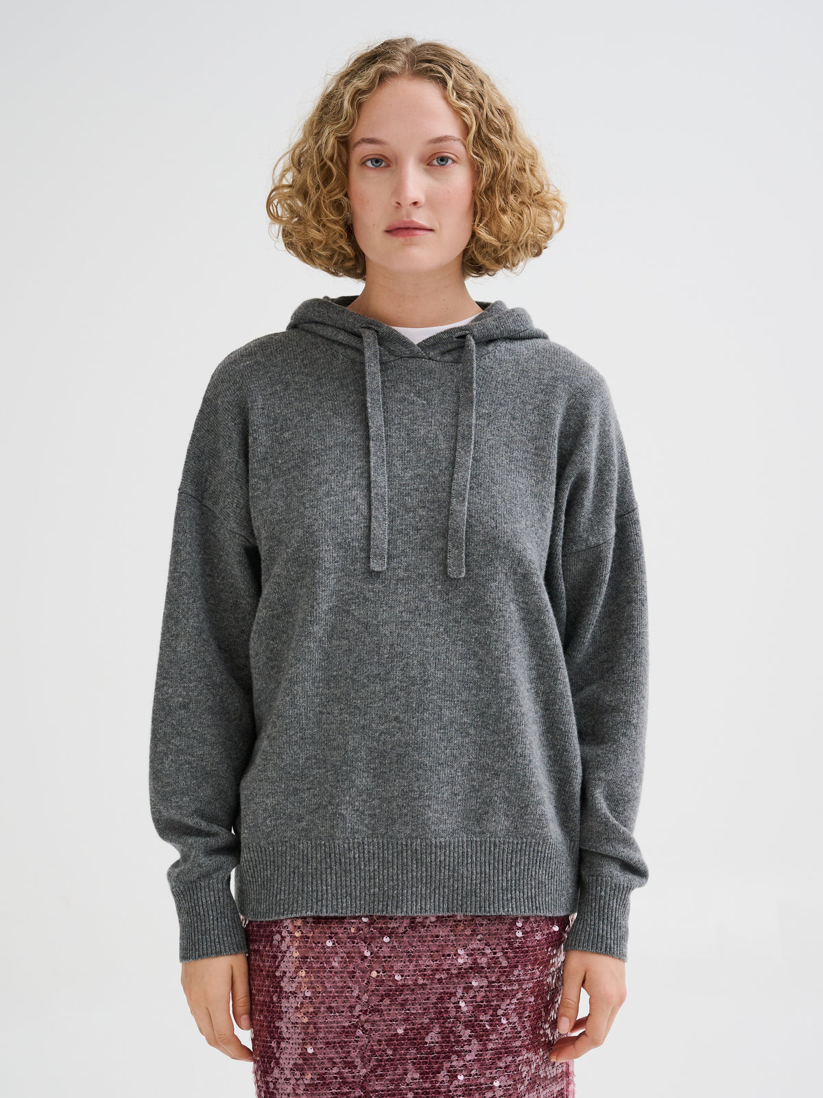 Merino wool hooded sweater