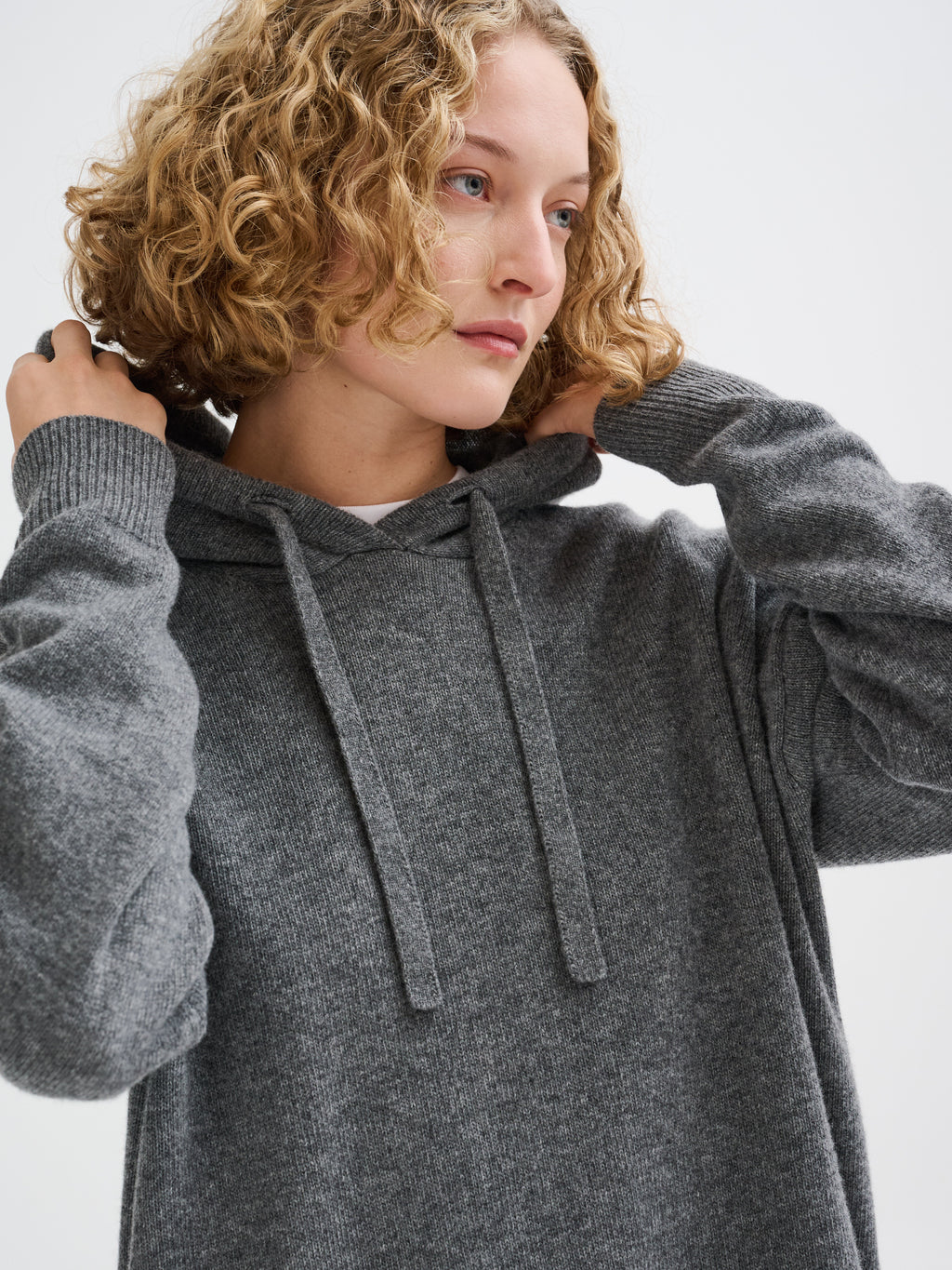 Merino wool hooded sweater