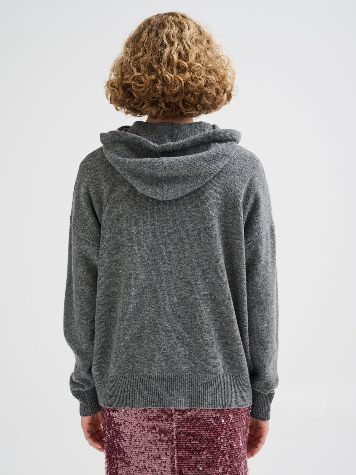 Merino wool hooded sweater