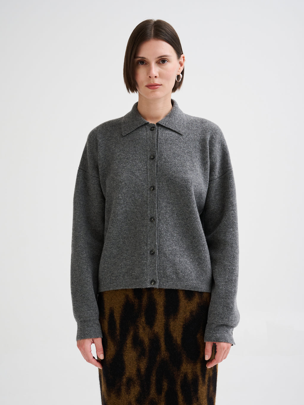 Merino wool knit shirt