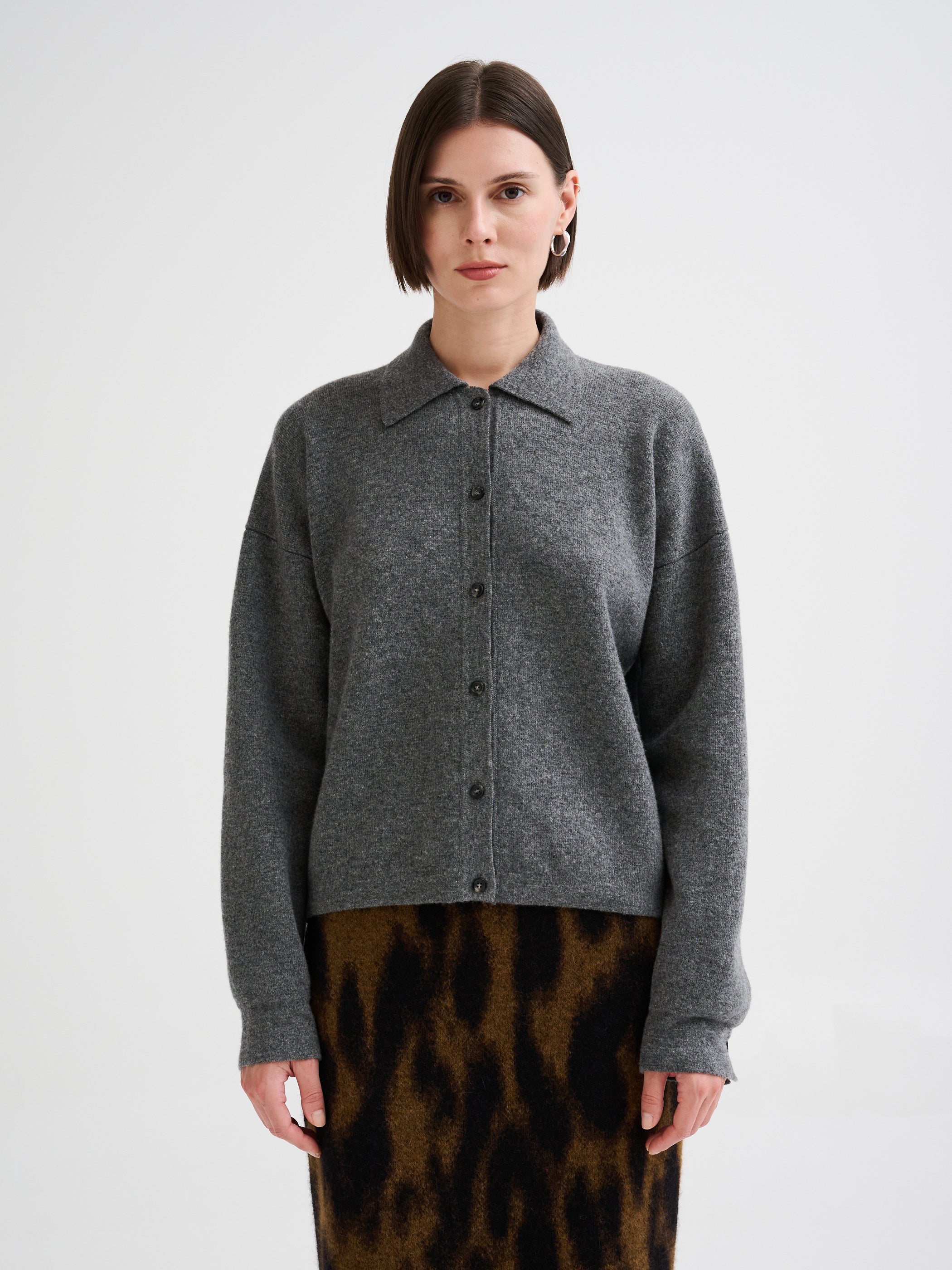 Merino wool knit shirt