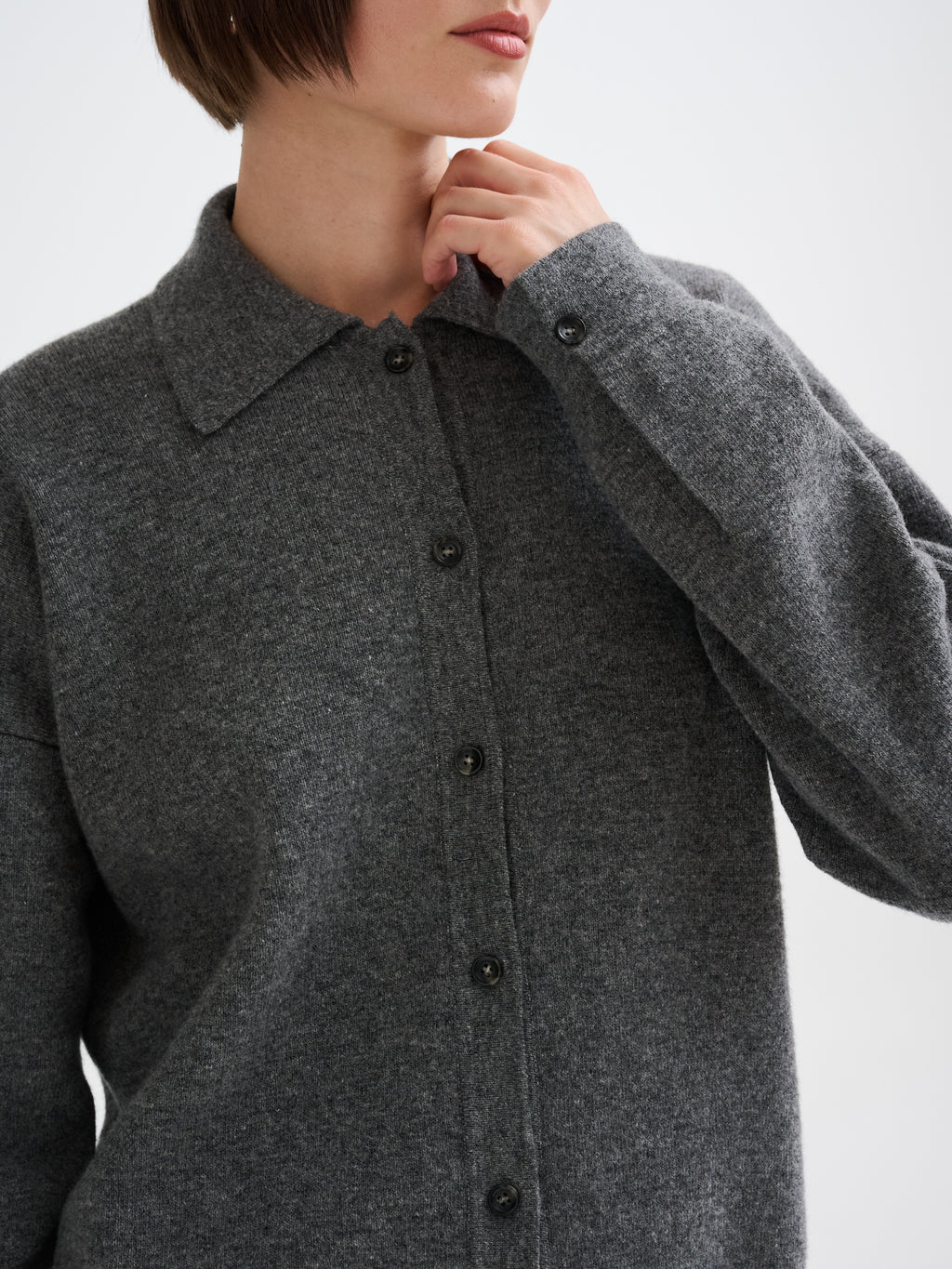Merino wool knit shirt