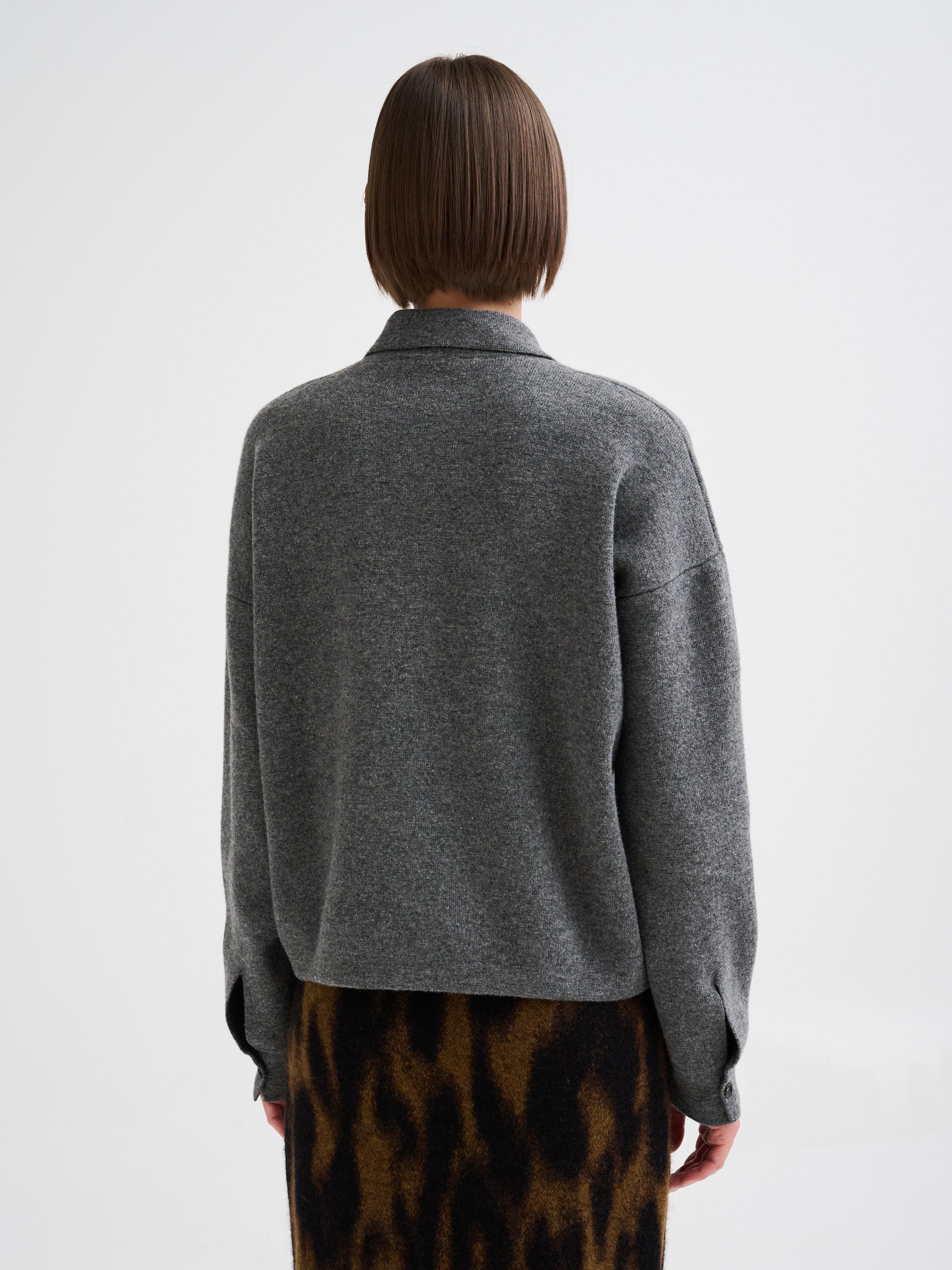 Merino wool knit shirt