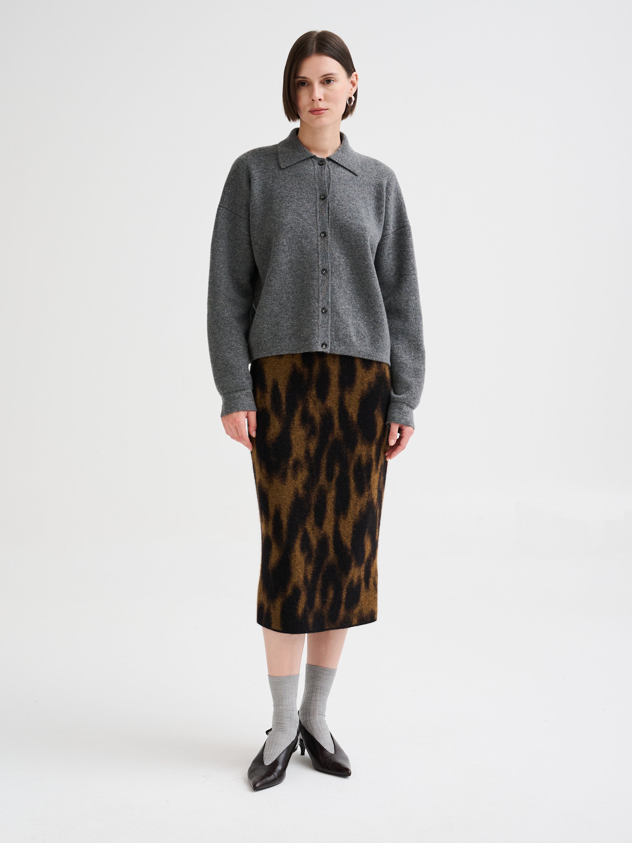 Merino wool knit shirt