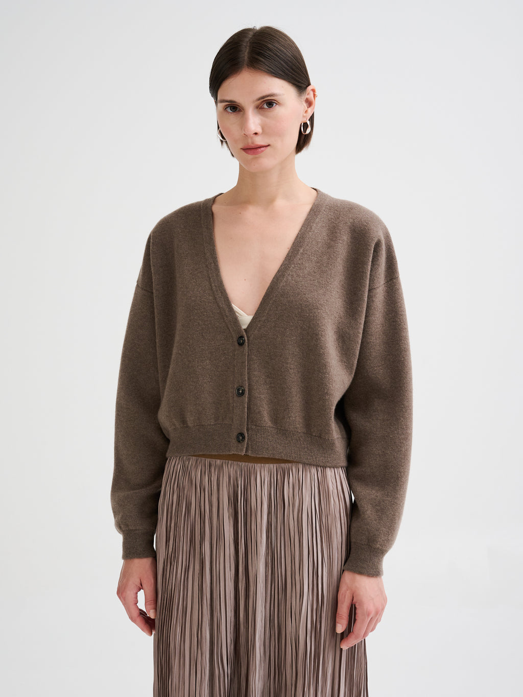 Boxy merino wool cardigan