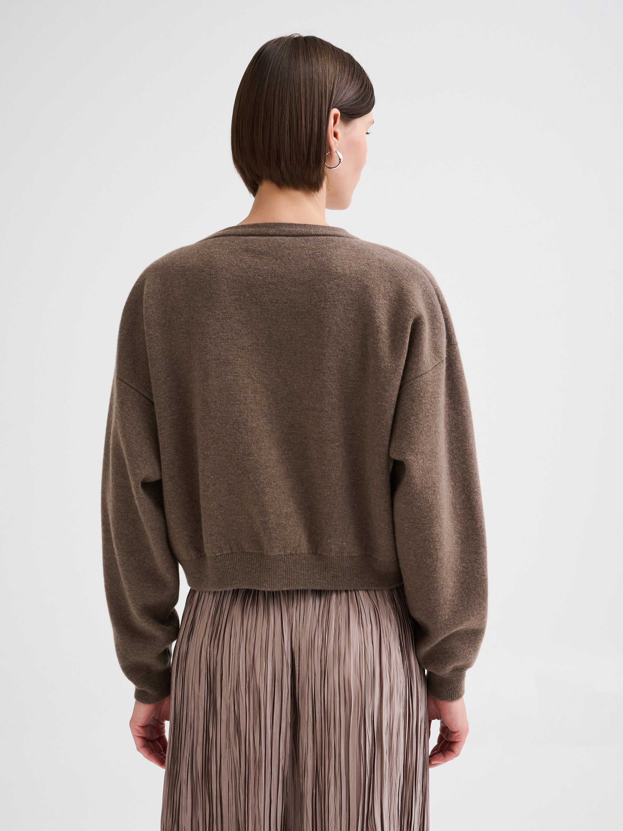 Boxy merino wool cardigan
