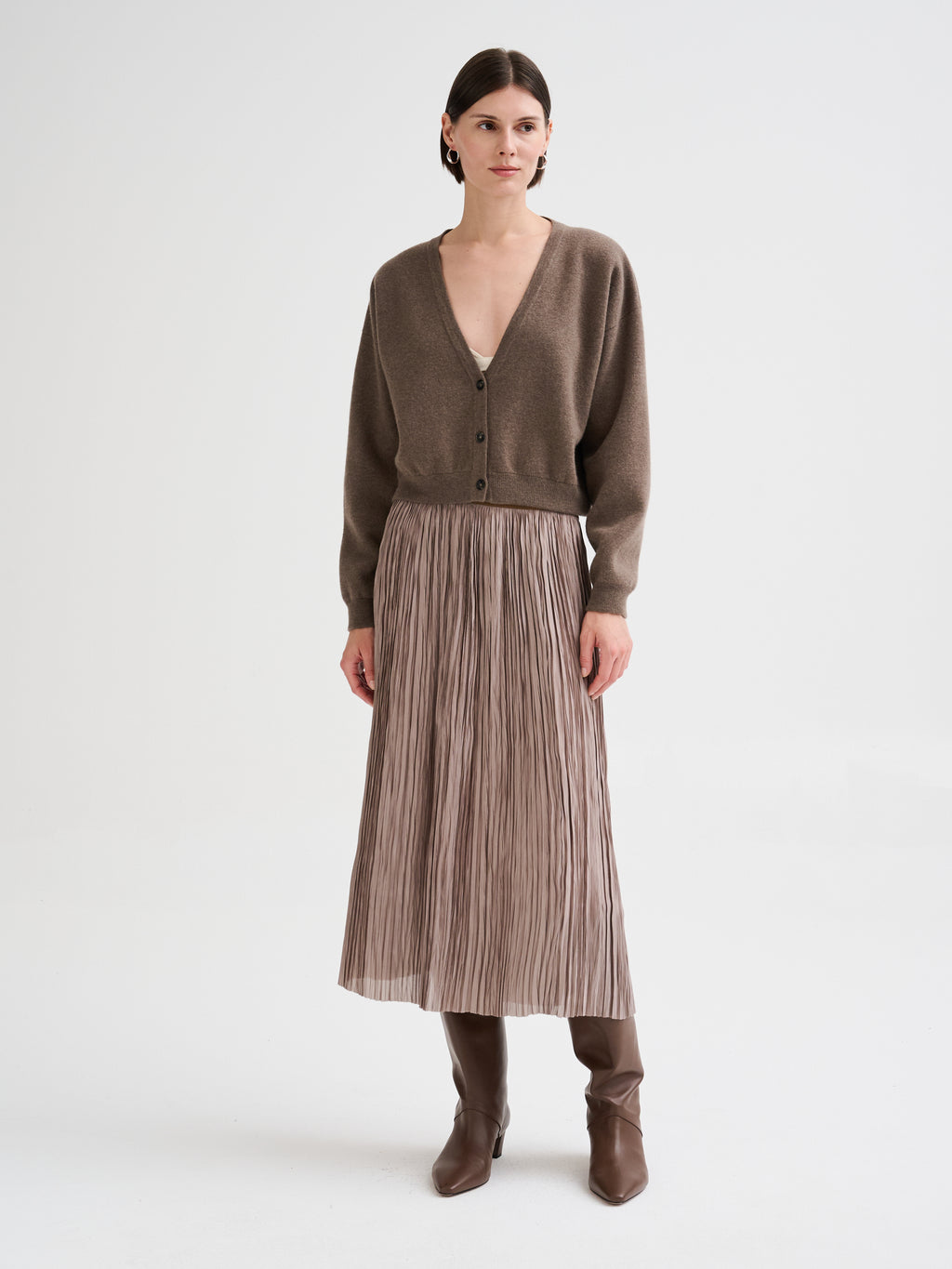 Boxy merino wool cardigan