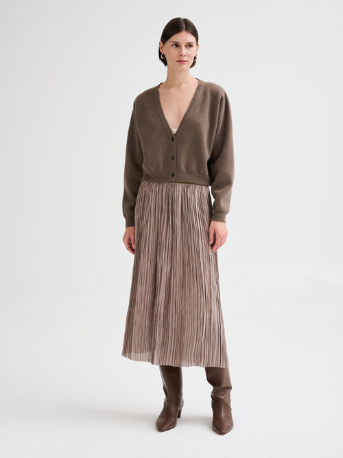 Boxy merino wool cardigan