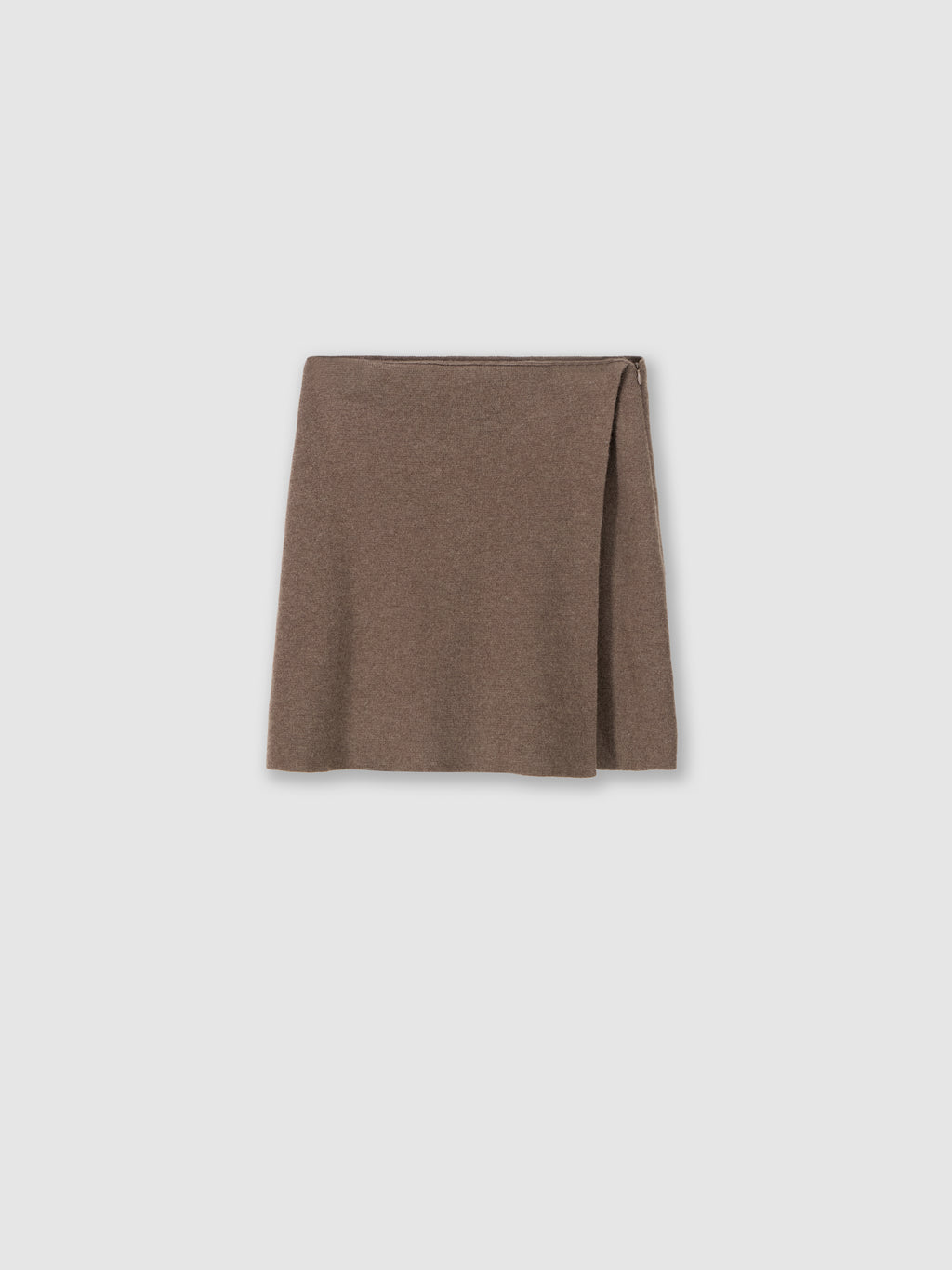 Merino wool wrap mini skirt
