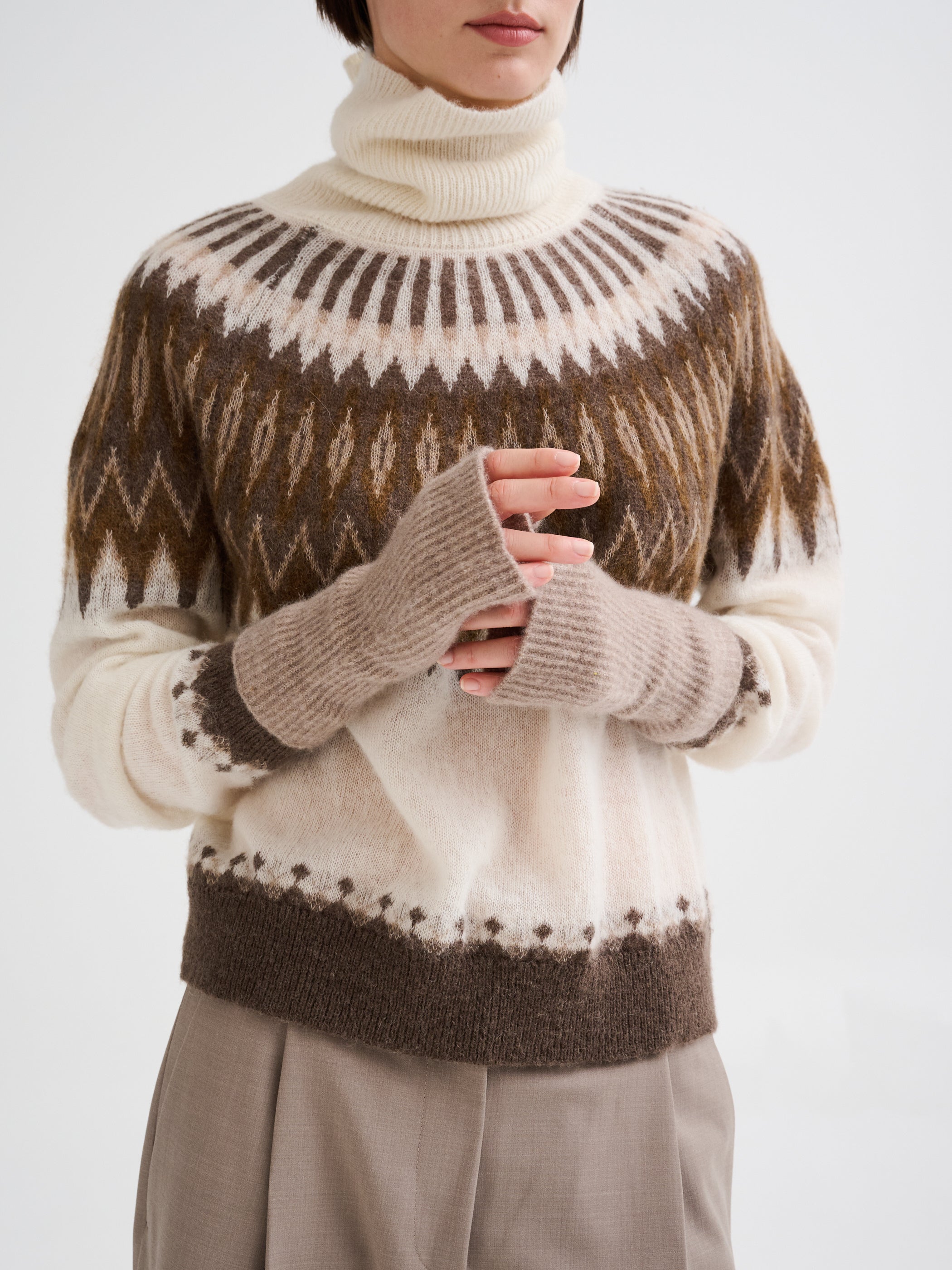 Nordic jacquard turtleneck