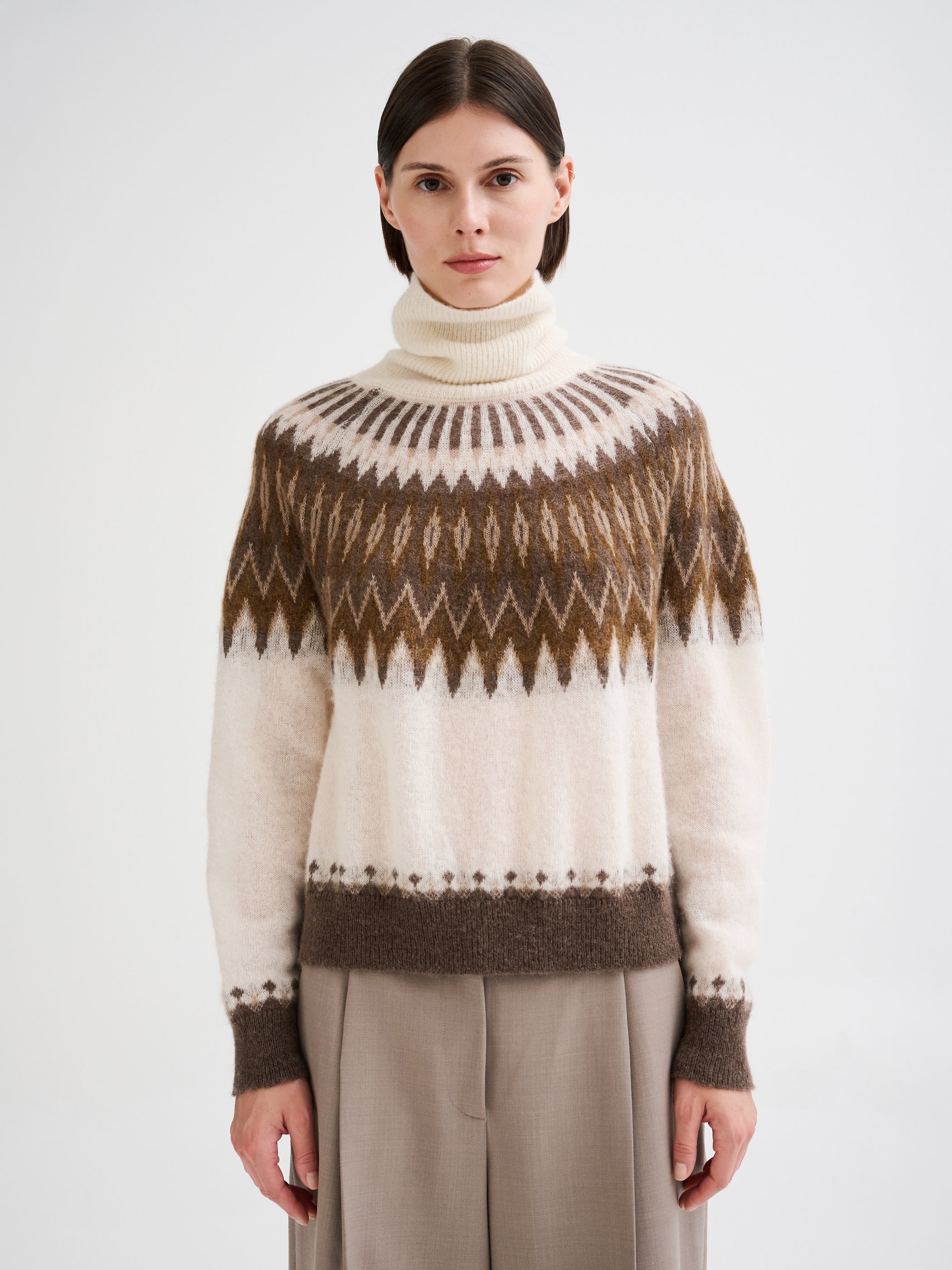 Nordic jacquard turtleneck