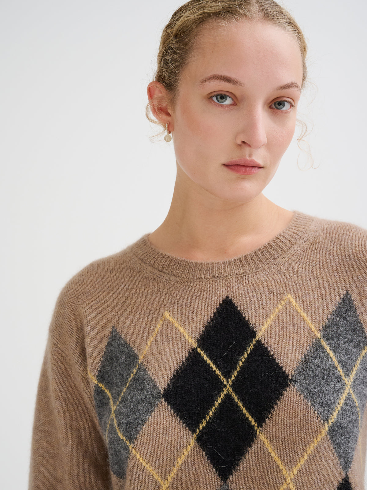 Argyle intarsia sweater