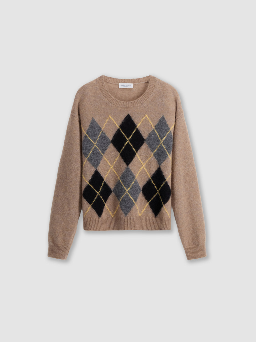 Argyle intarsia sweater