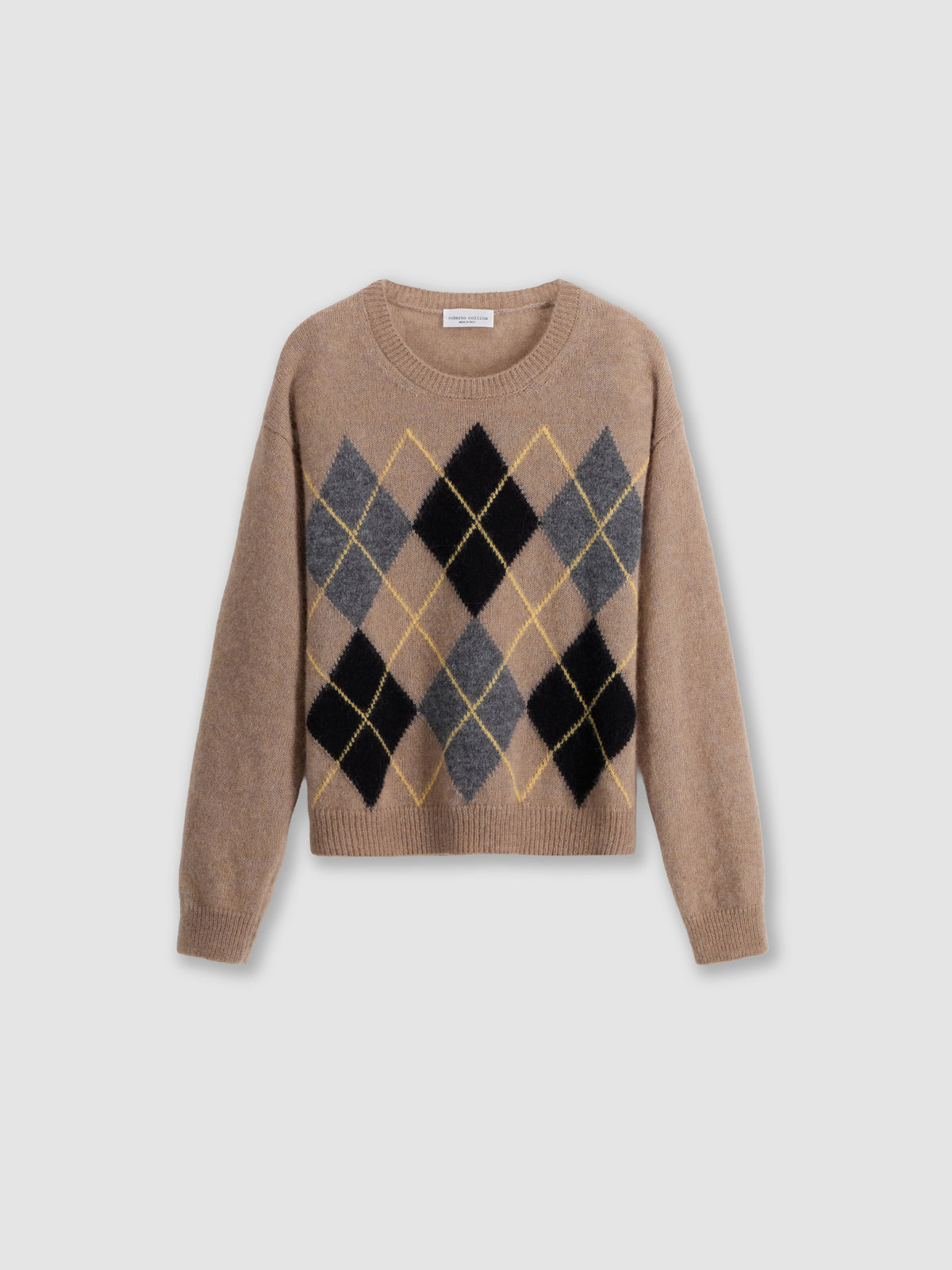 Argyle intarsia sweater