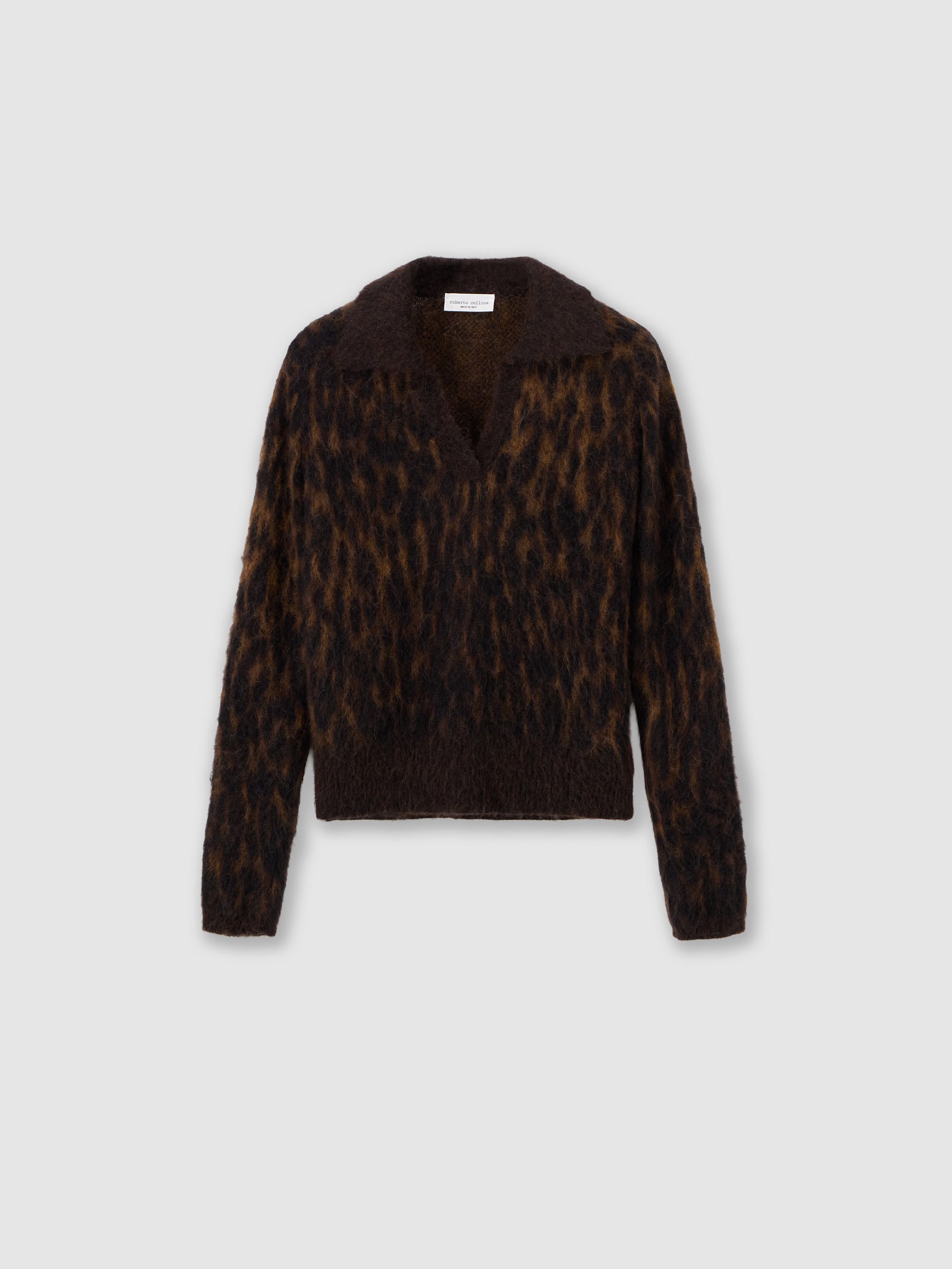 Animal jacquard polo
