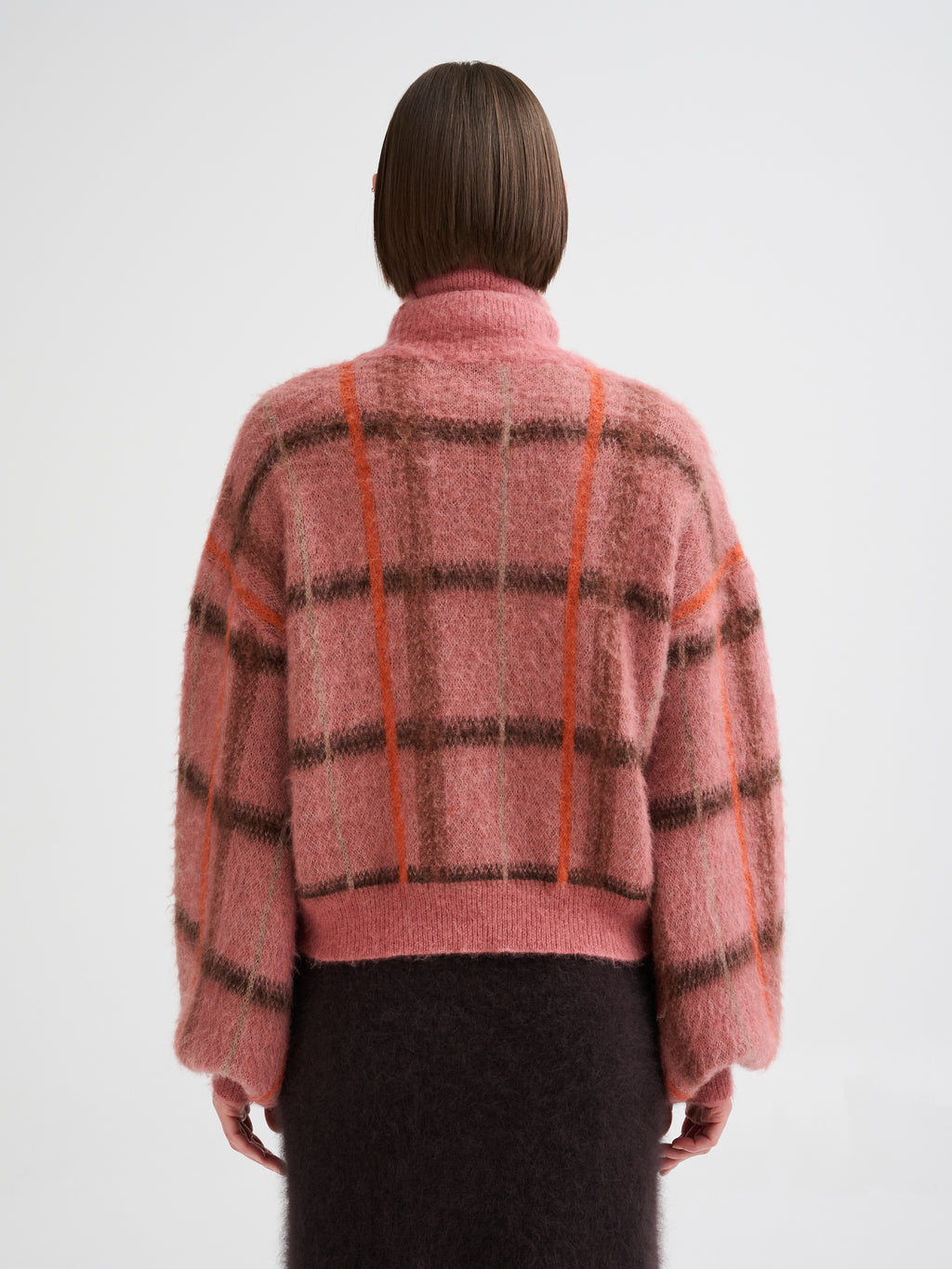Geometric jacquard turtleneck