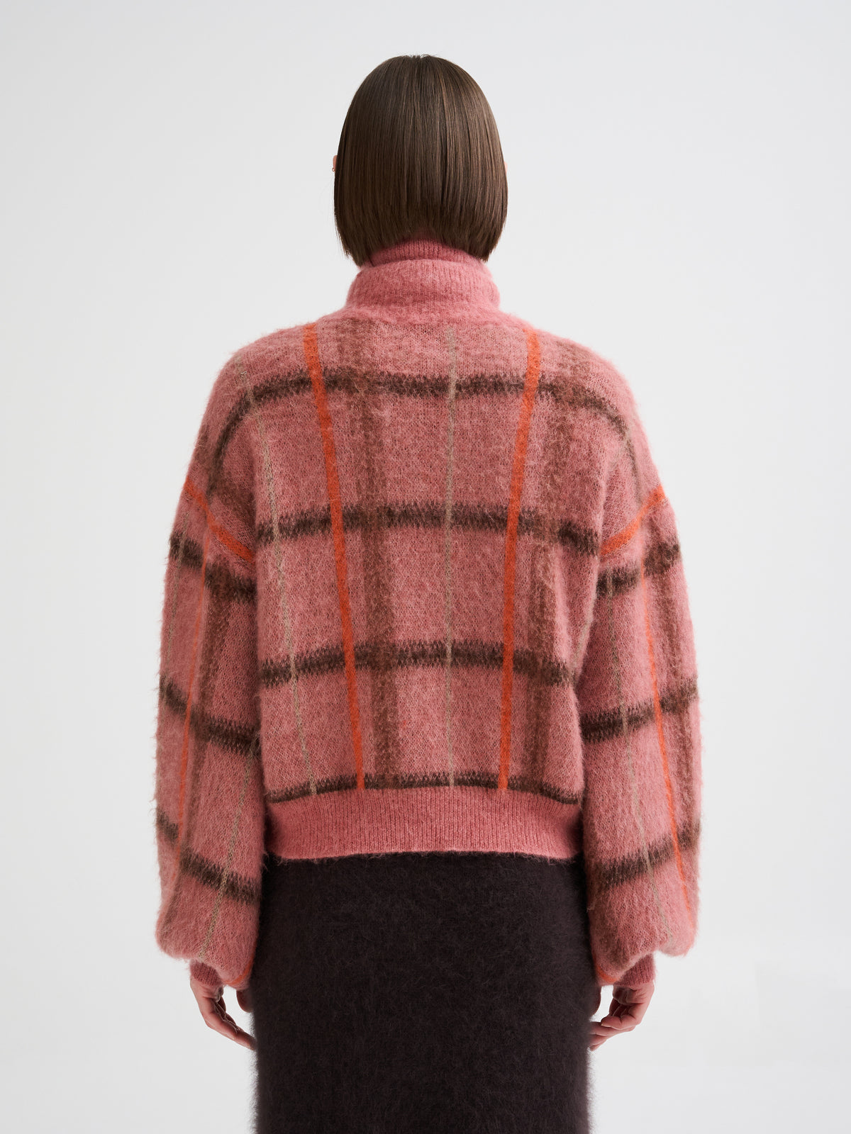 Geometric jacquard turtleneck