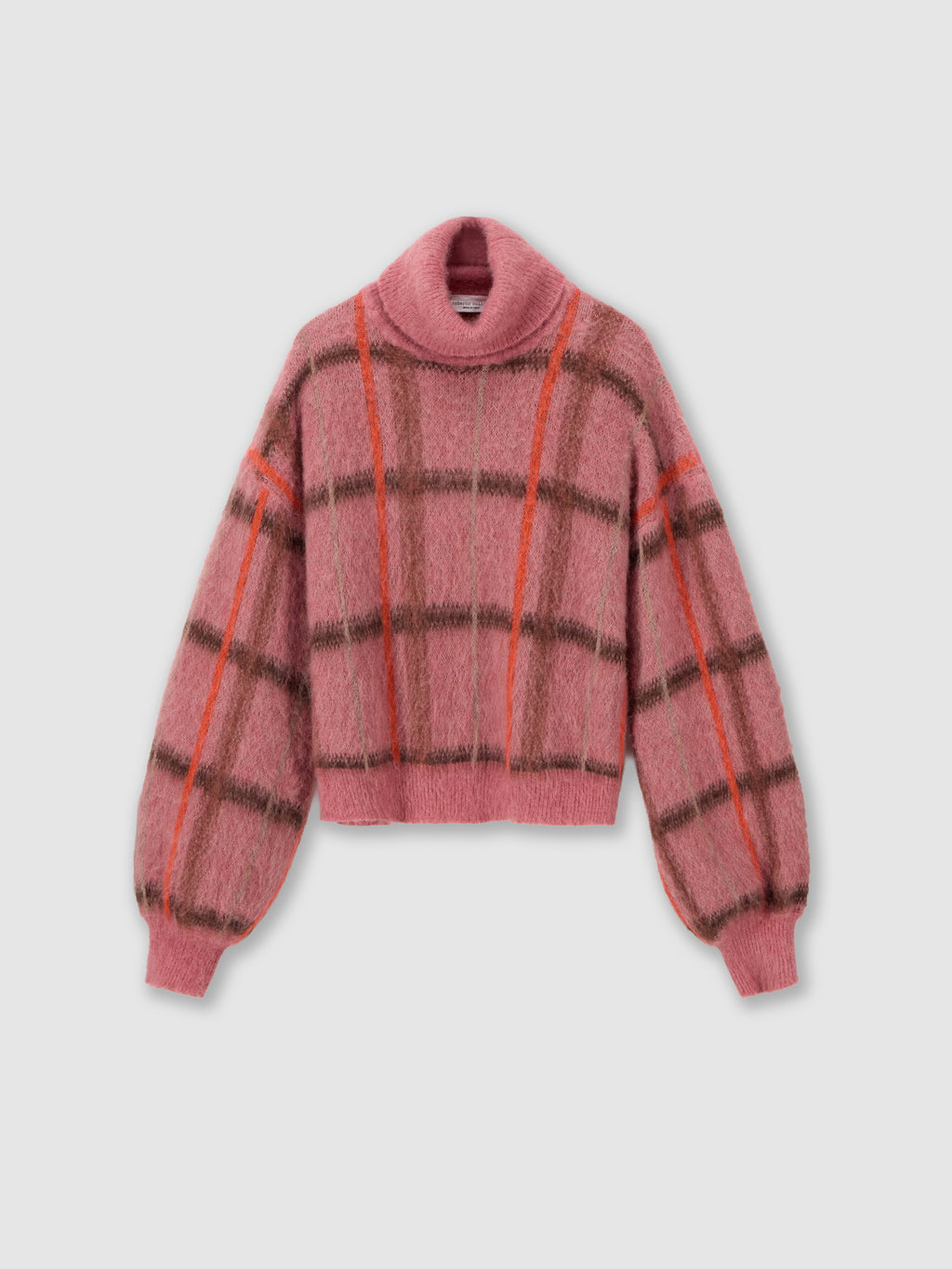 Geometric jacquard turtleneck