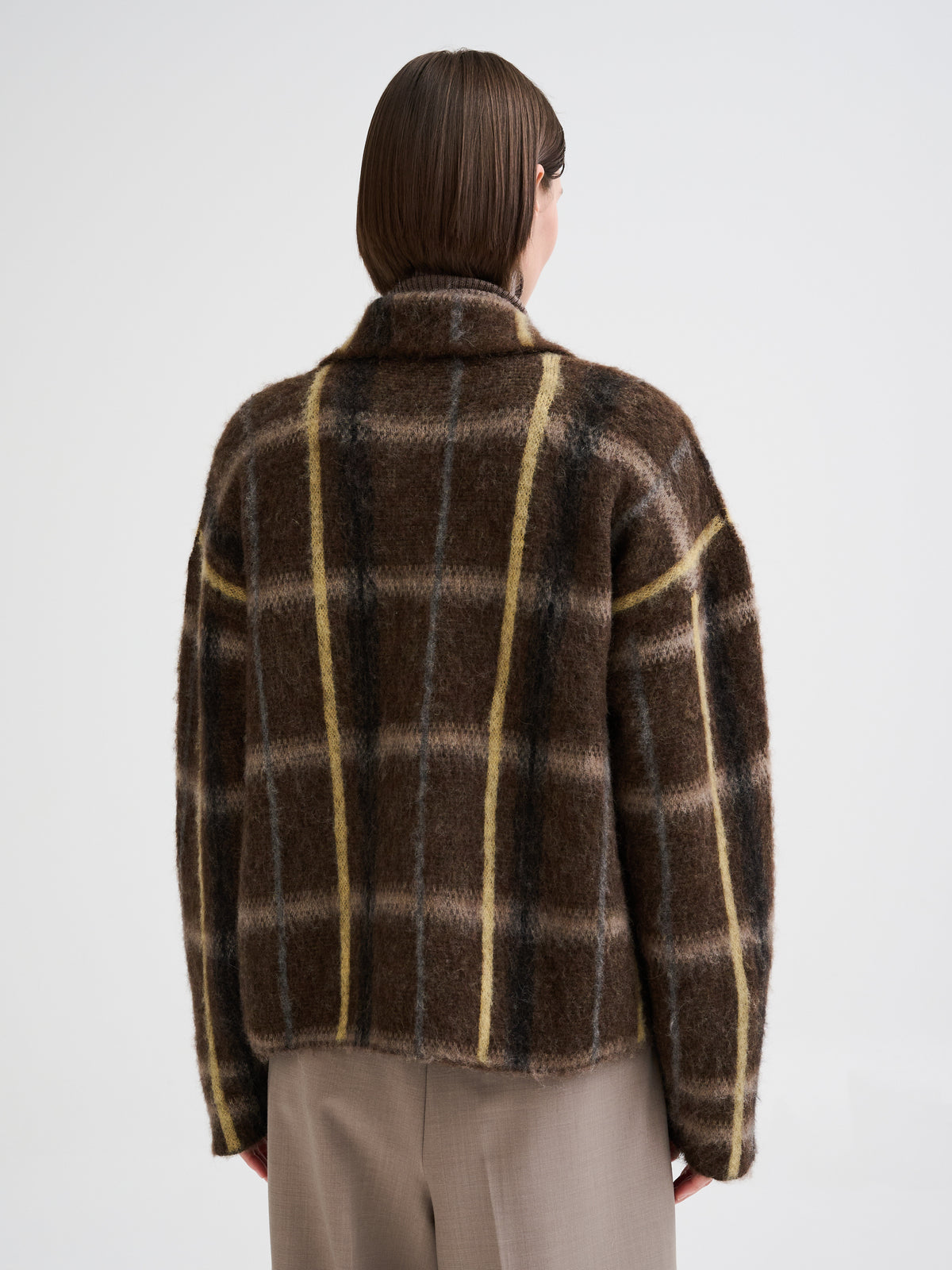 Geometric jacquard overshirt