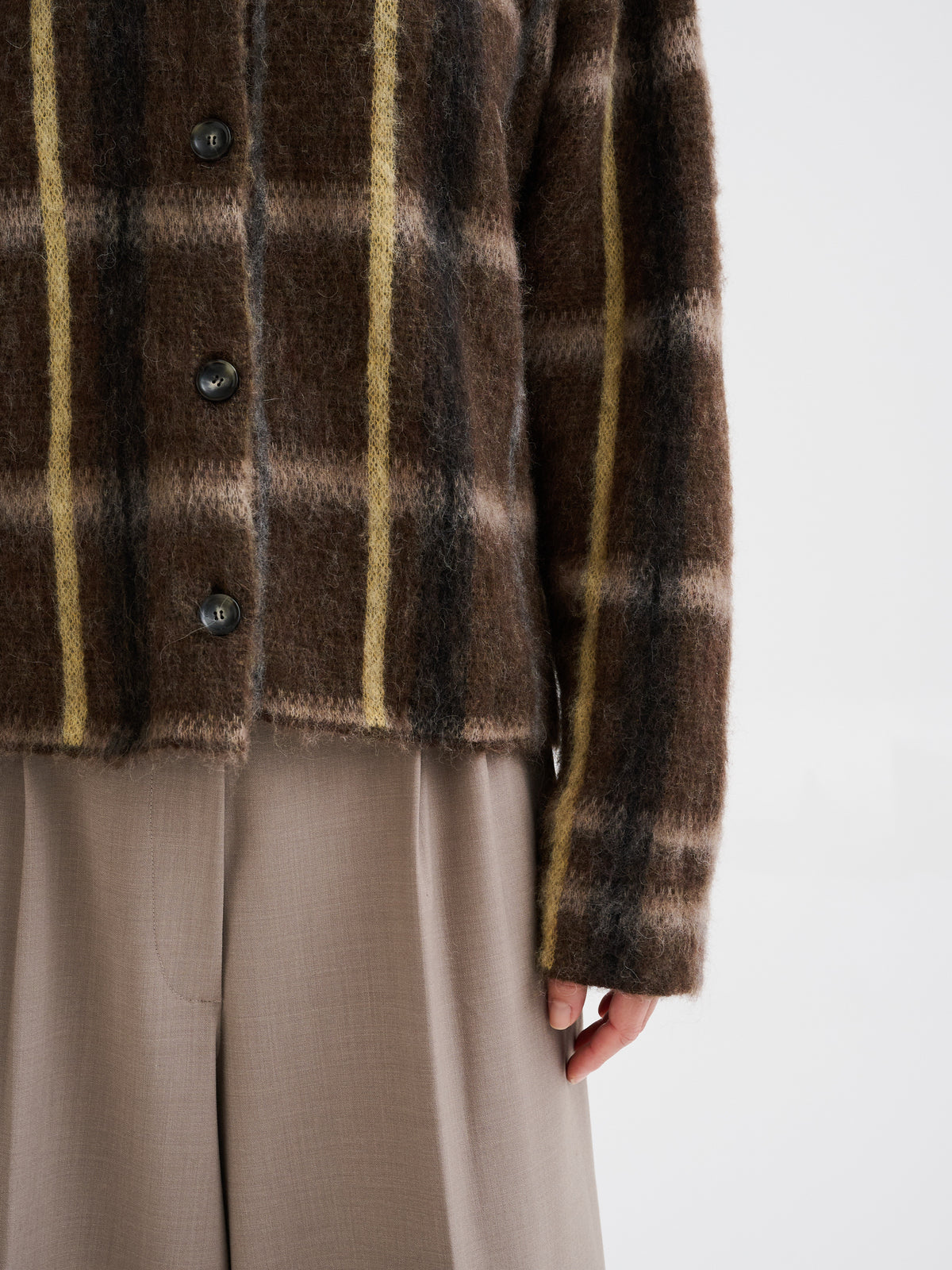 Geometric jacquard overshirt