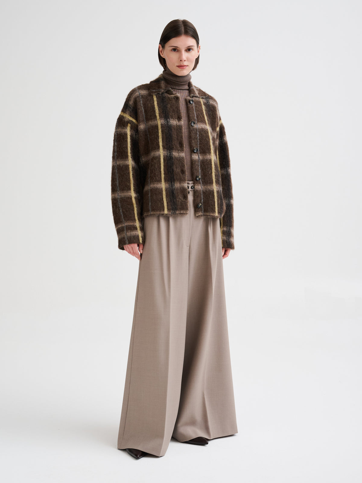 Geometric jacquard overshirt