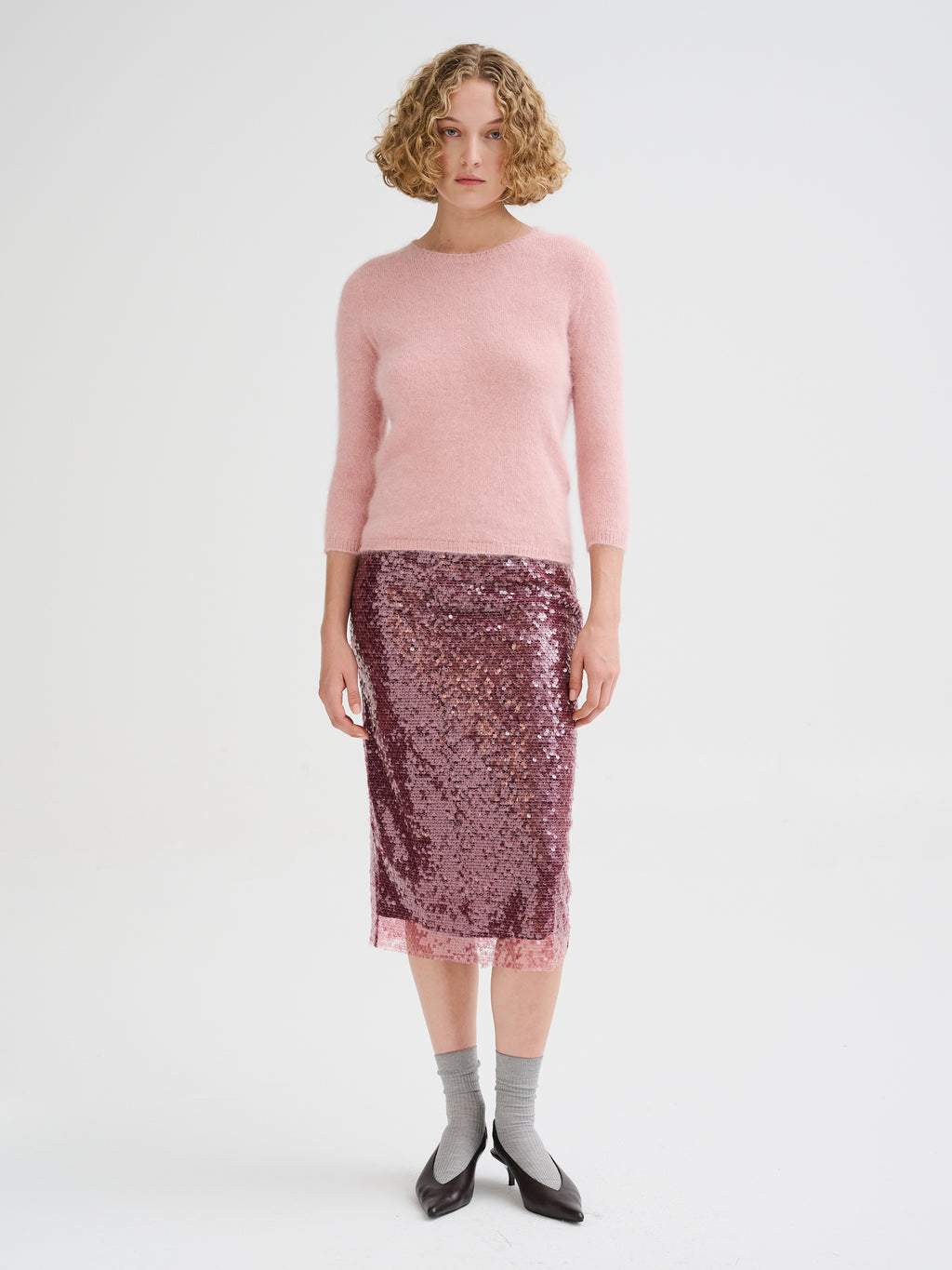 Midi sequin skirt
