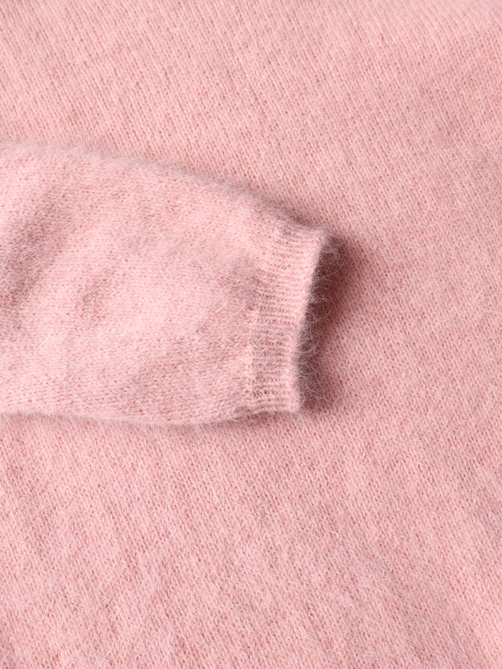 Three-quarter sleeve angora sweater