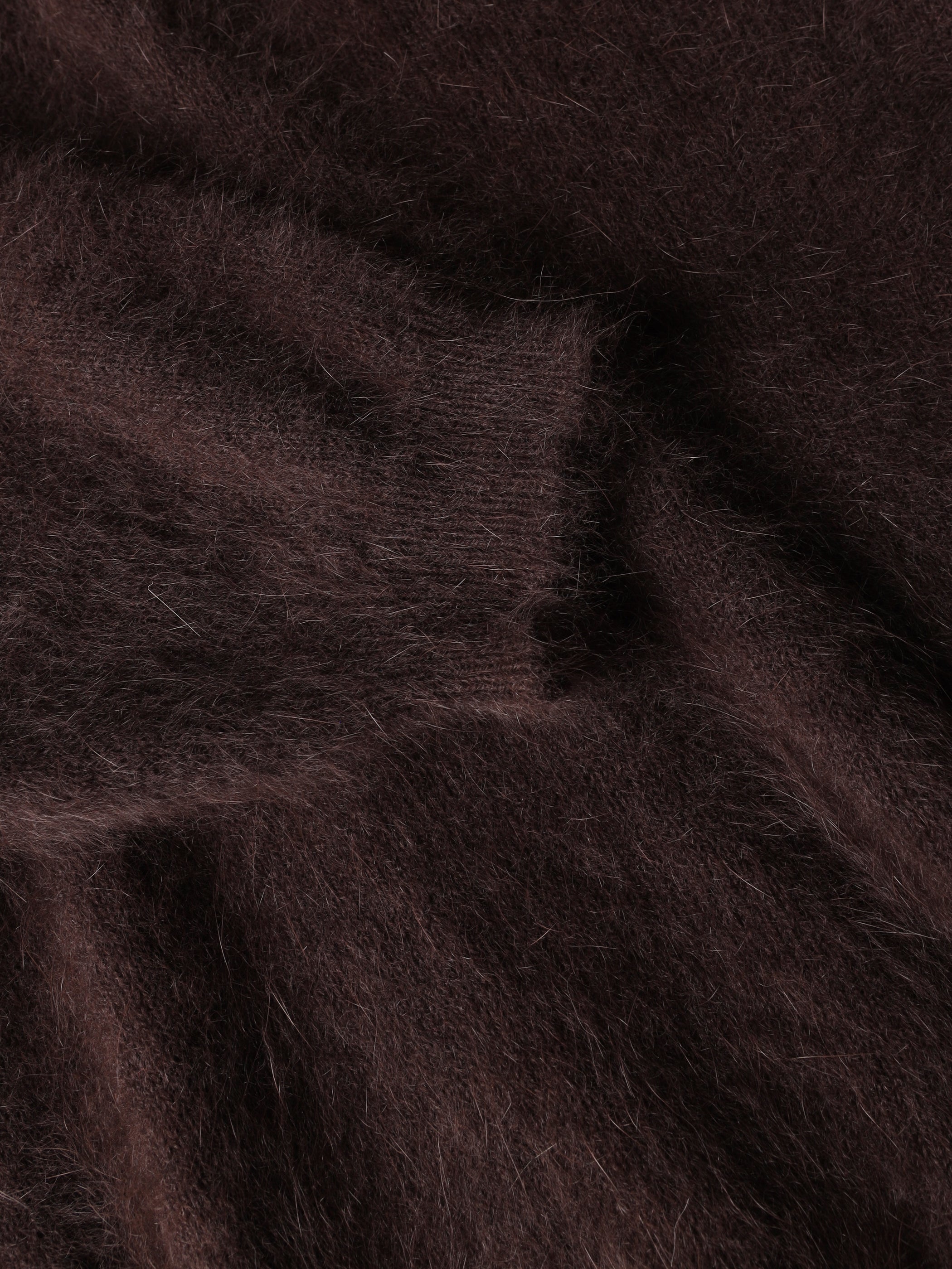 Short-sleeve angora sweater