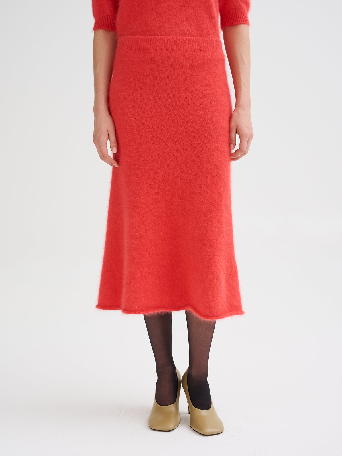 Angora midi skirt