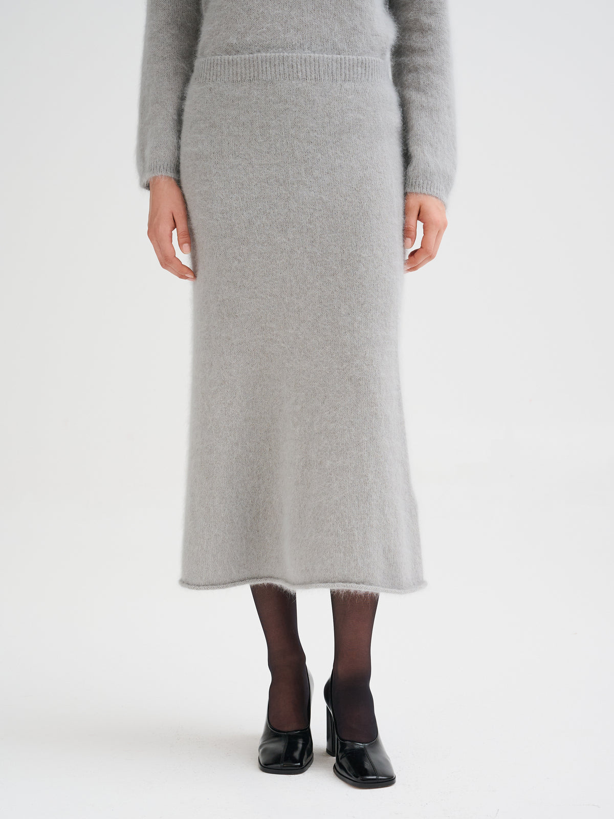 Angora midi skirt
