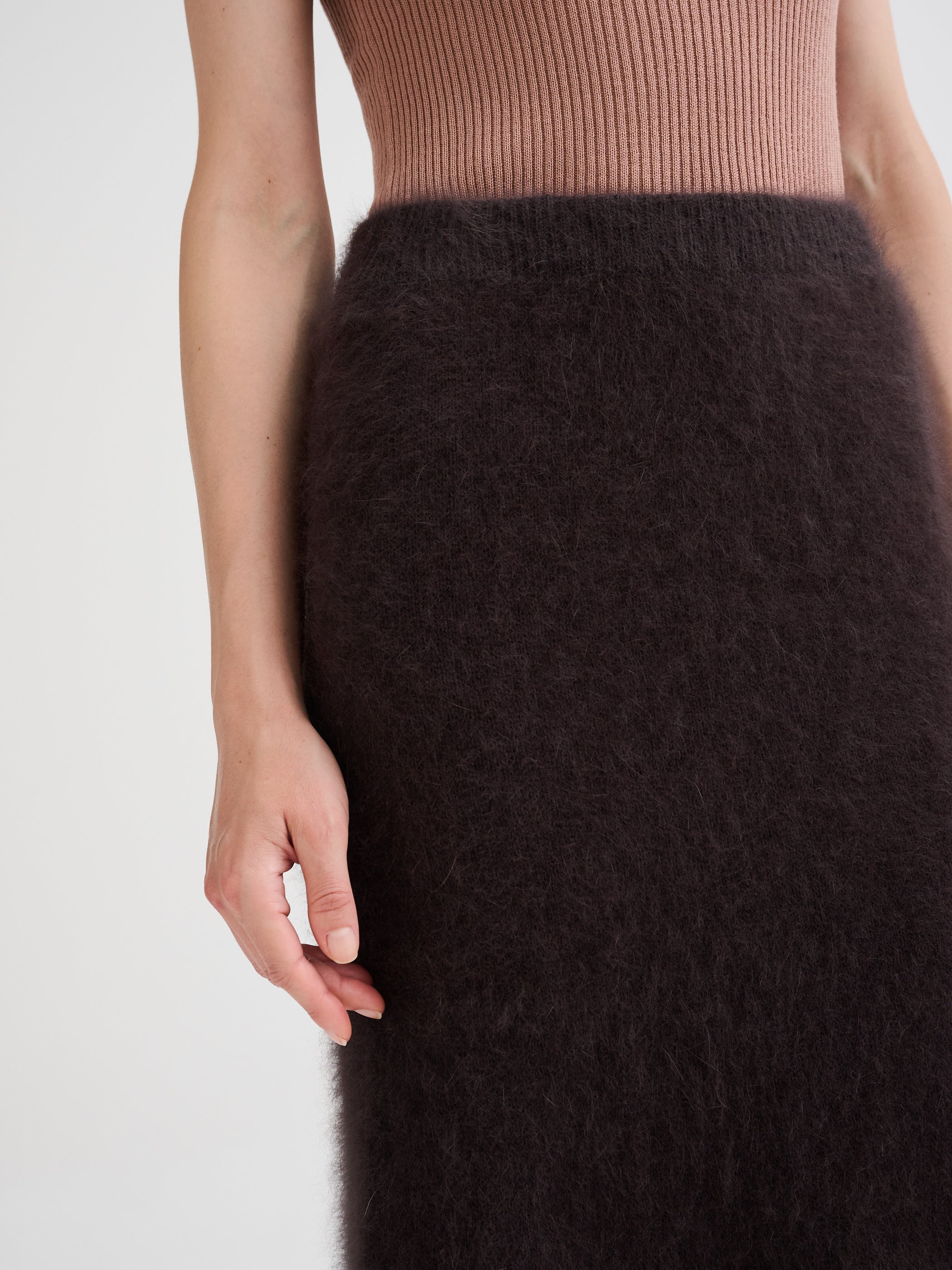 Angora midi skirt